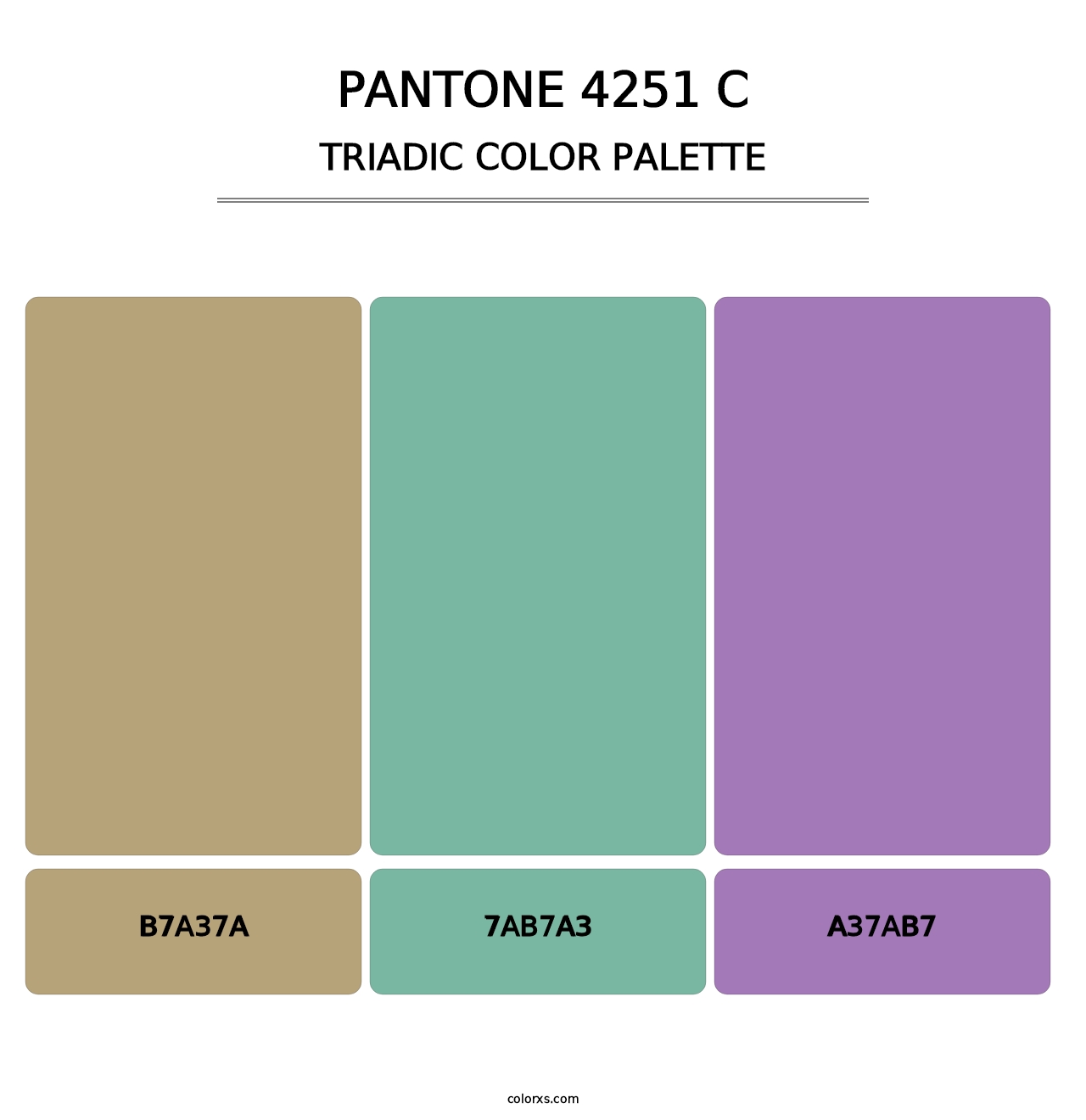 PANTONE 4251 C - Triadic Color Palette