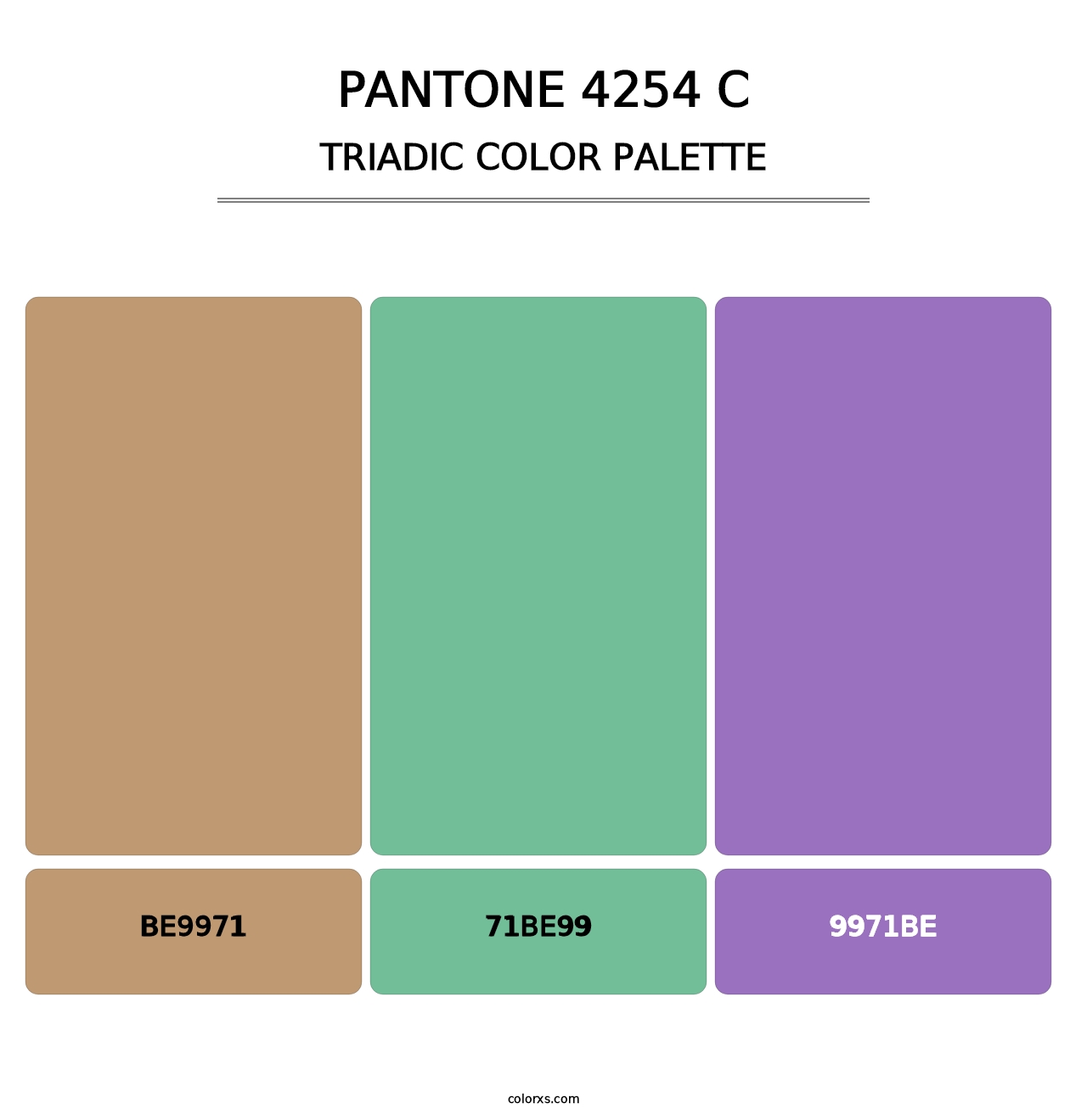 PANTONE 4254 C - Triadic Color Palette