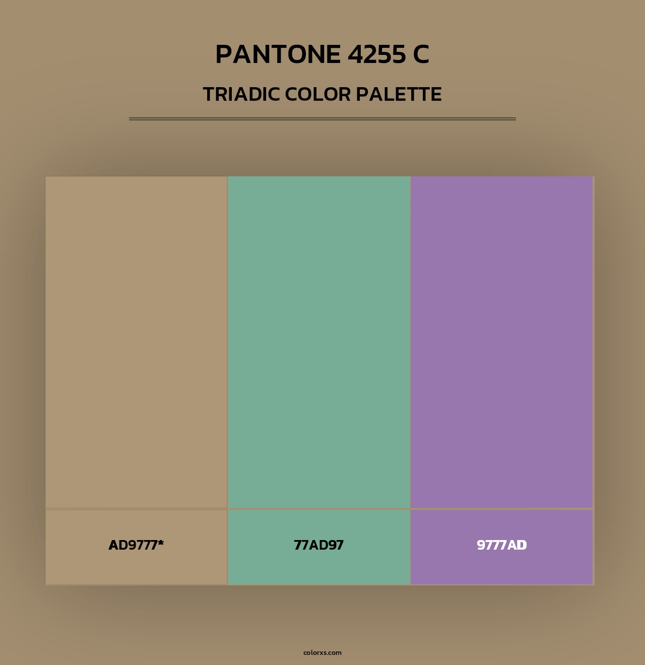 PANTONE 4255 C - Triadic Color Palette