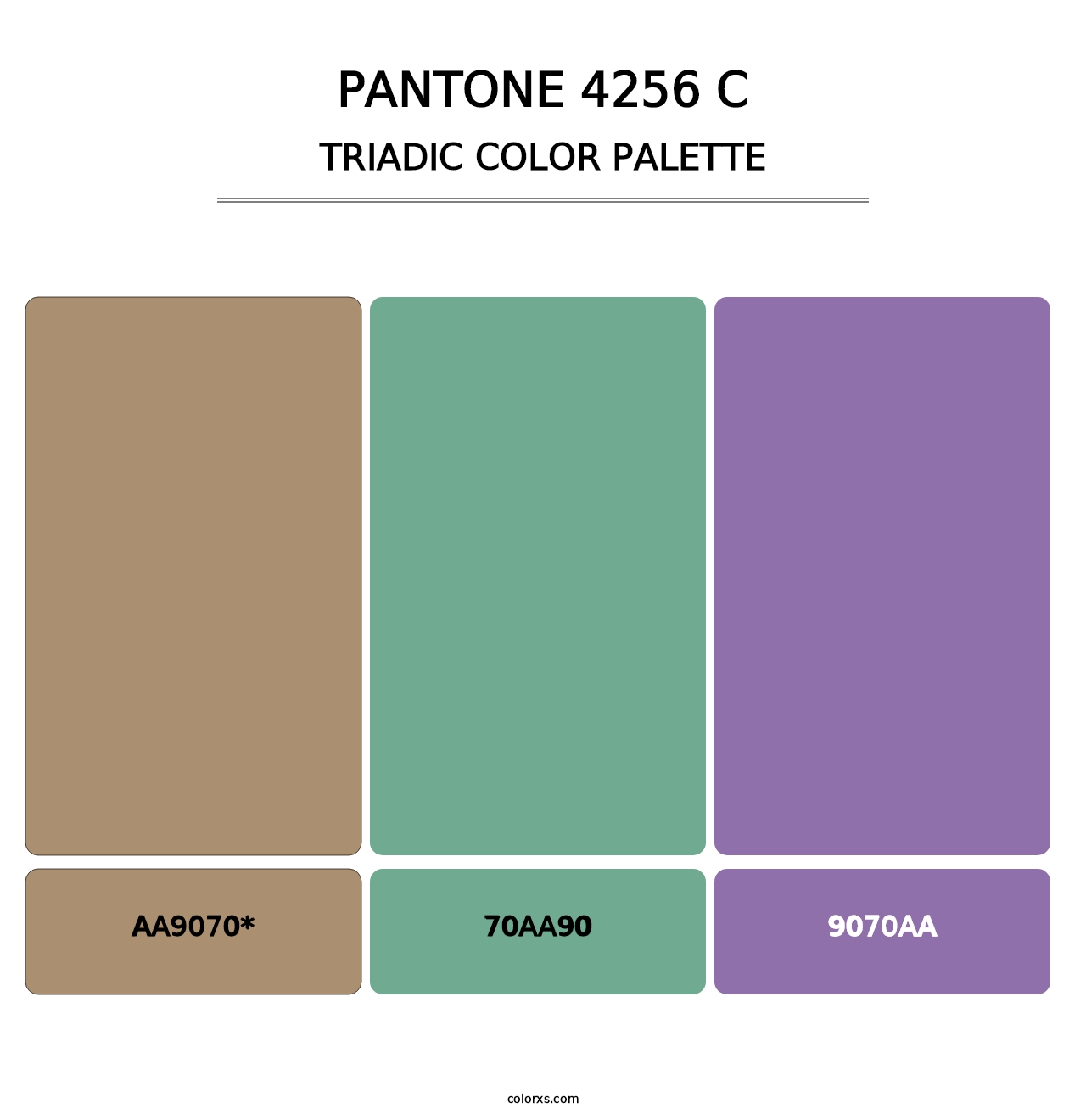 PANTONE 4256 C - Triadic Color Palette