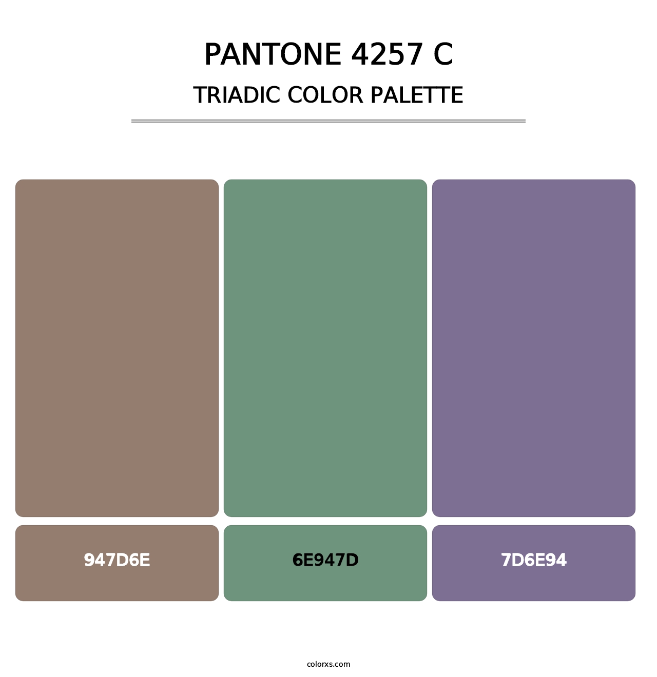 PANTONE 4257 C - Triadic Color Palette
