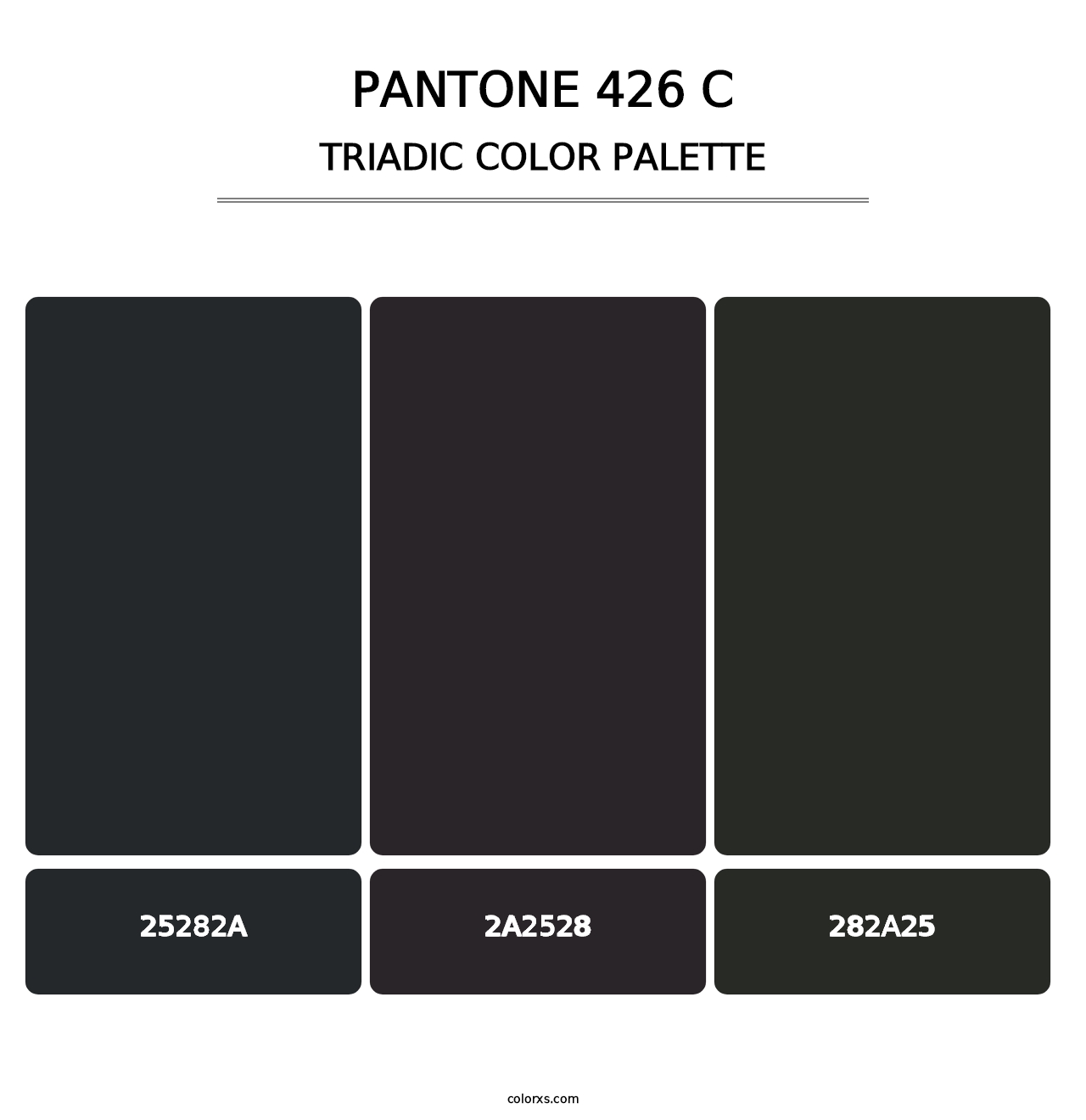 PANTONE 426 C - Triadic Color Palette