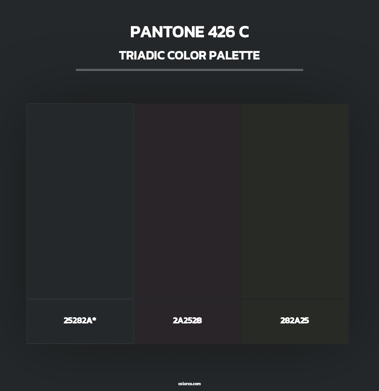 PANTONE 426 C - Triadic Color Palette