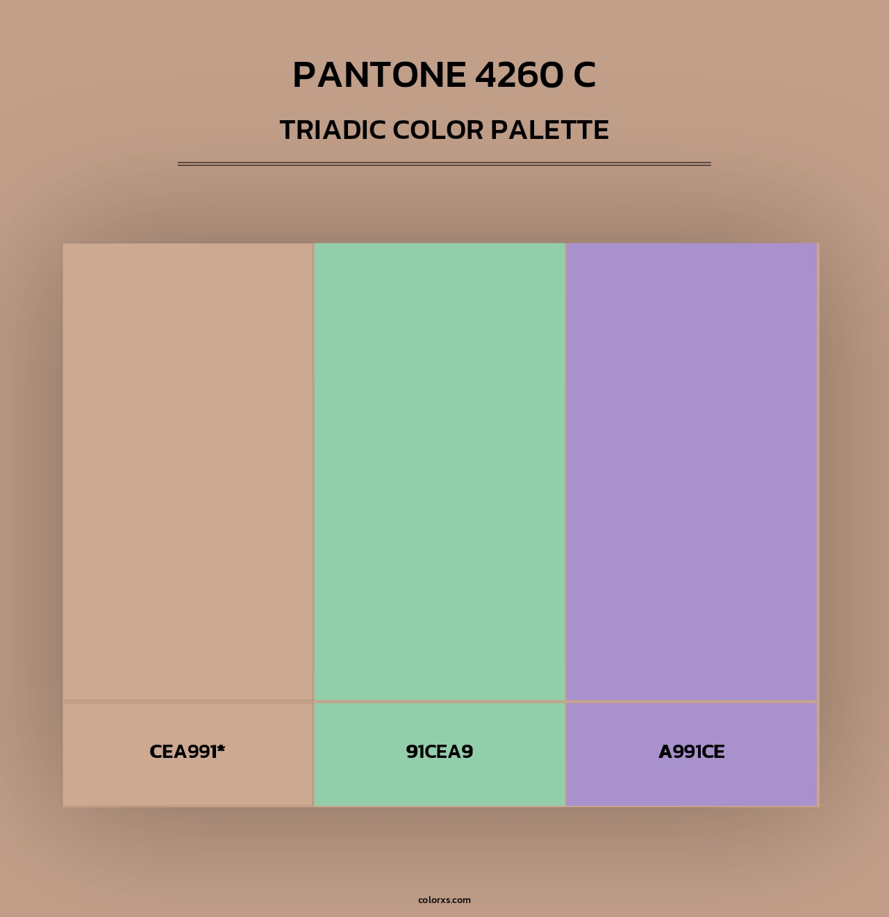 PANTONE 4260 C - Triadic Color Palette