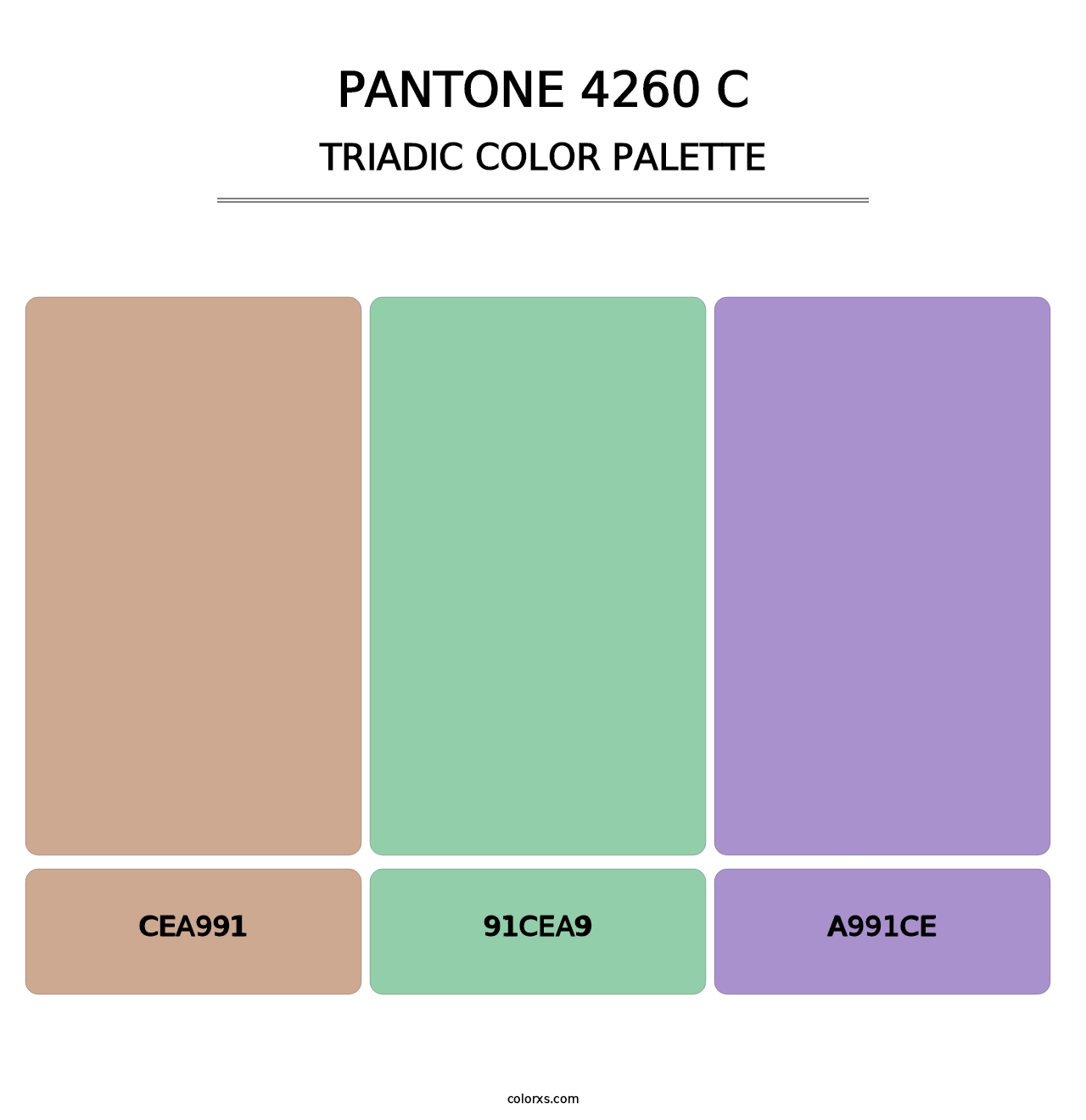 PANTONE 4260 C - Triadic Color Palette