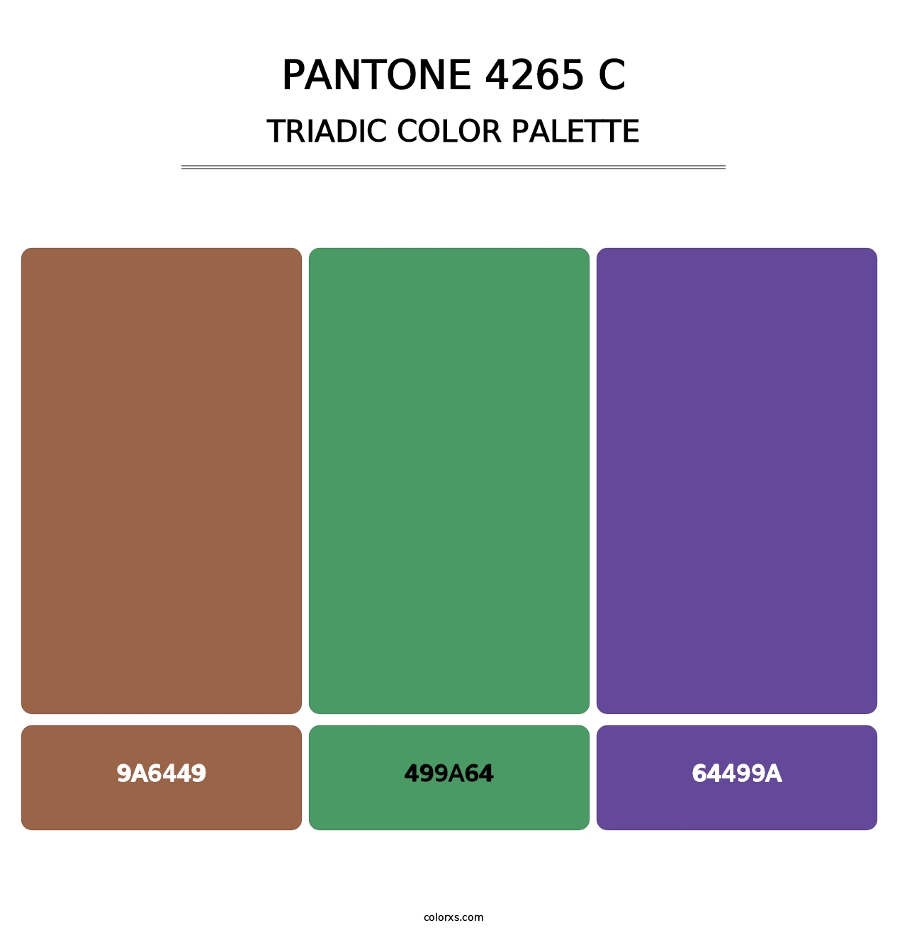 PANTONE 4265 C - Triadic Color Palette
