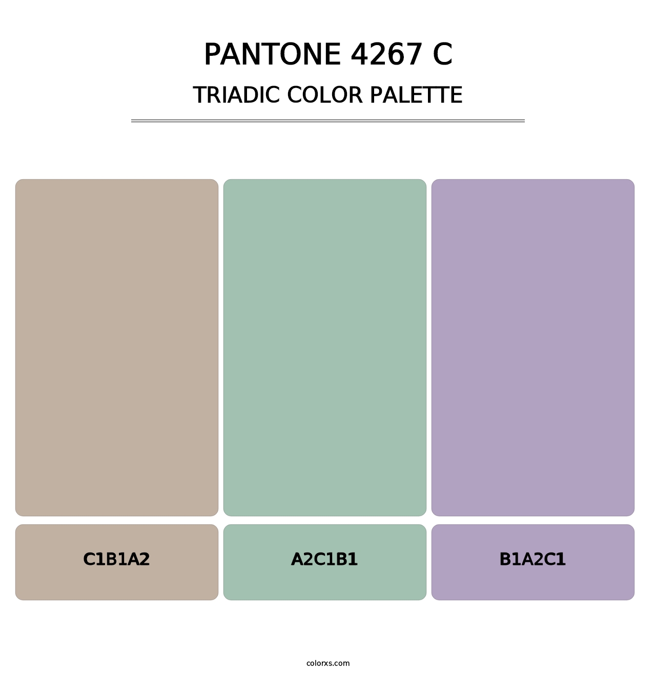 PANTONE 4267 C - Triadic Color Palette