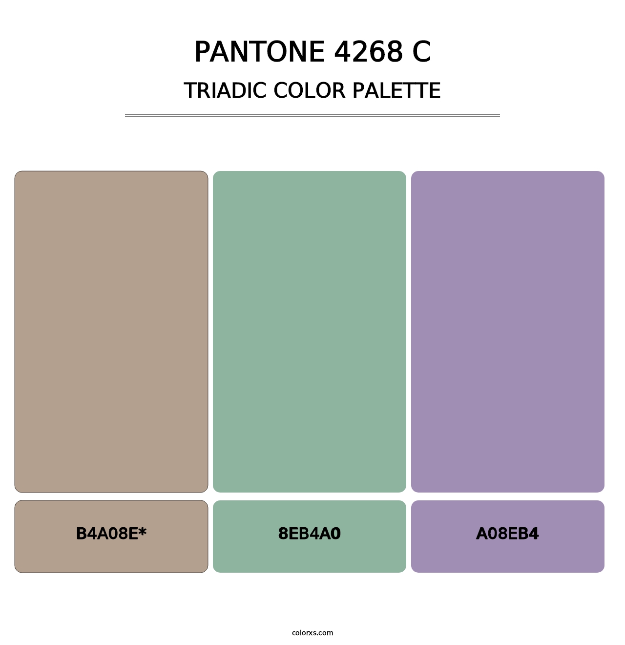 PANTONE 4268 C - Triadic Color Palette