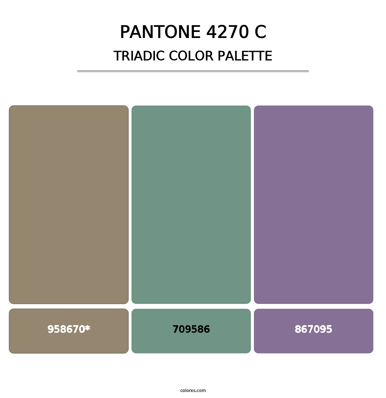 PANTONE 4270 C - Triadic Color Palette