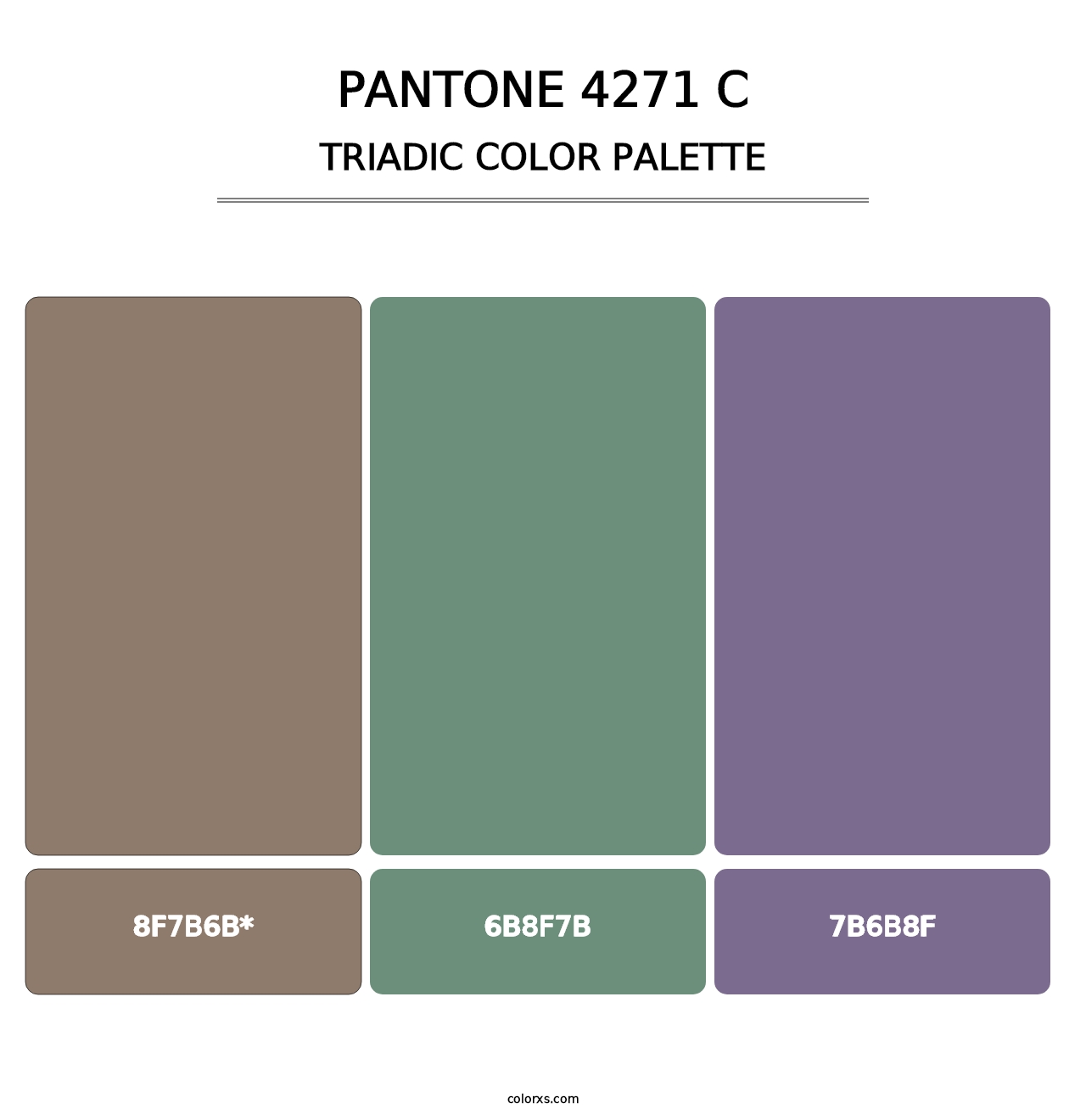 PANTONE 4271 C - Triadic Color Palette