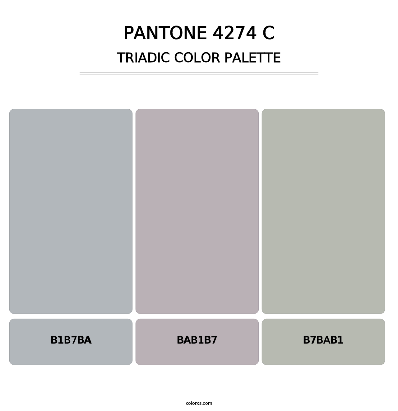 PANTONE 4274 C - Triadic Color Palette