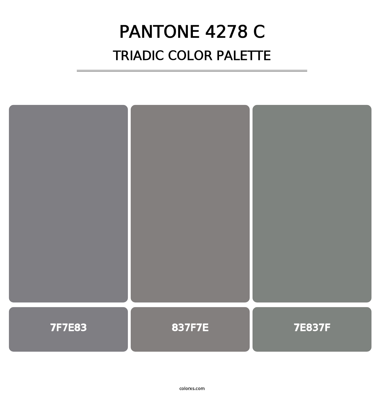PANTONE 4278 C - Triadic Color Palette