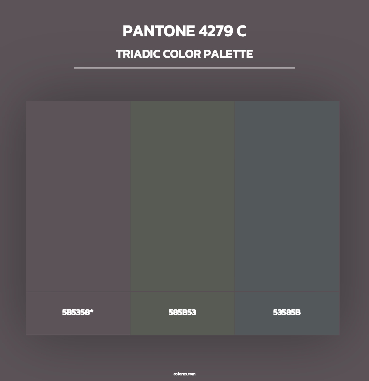 PANTONE 4279 C - Triadic Color Palette