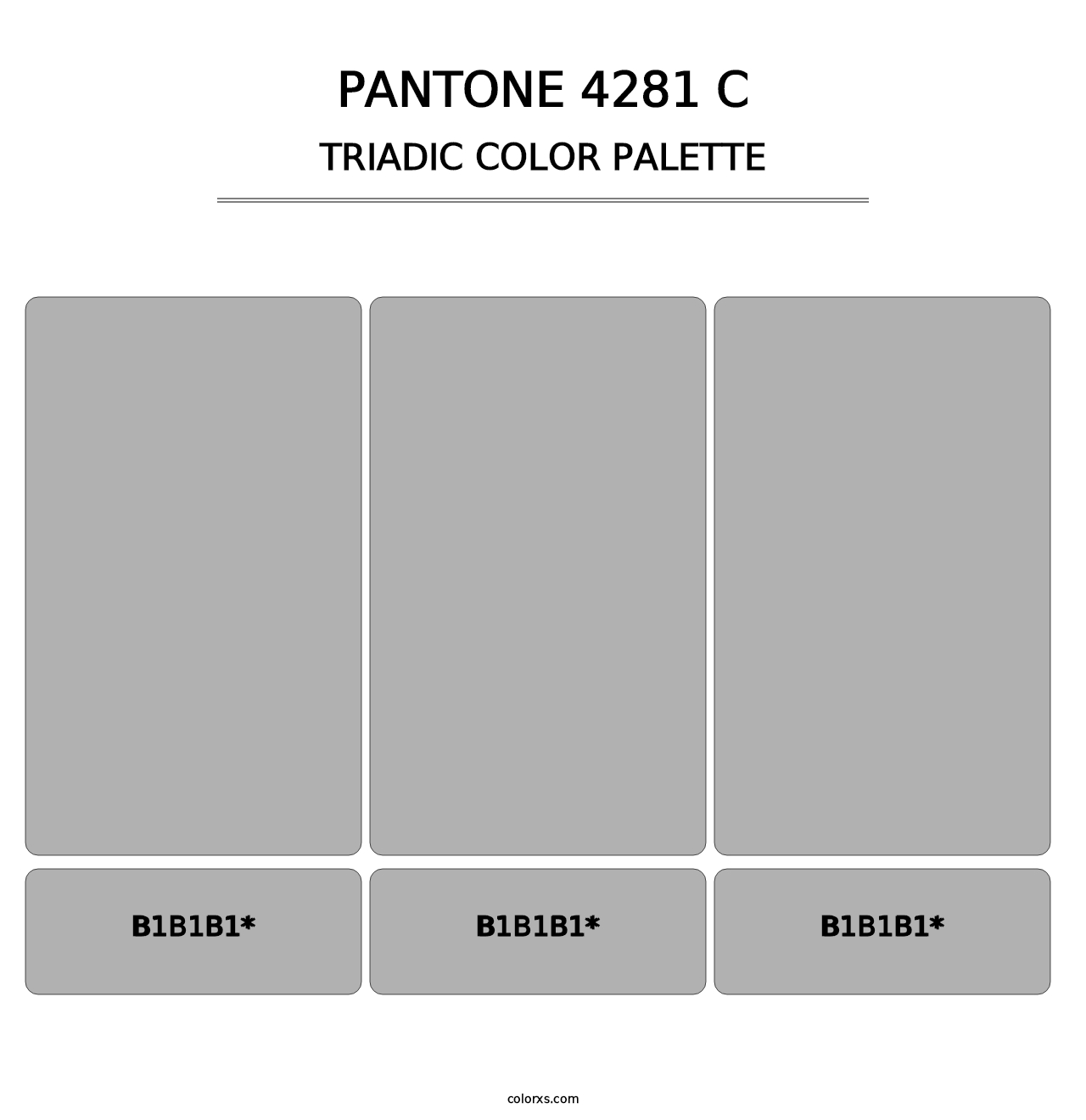 PANTONE 4281 C - Triadic Color Palette
