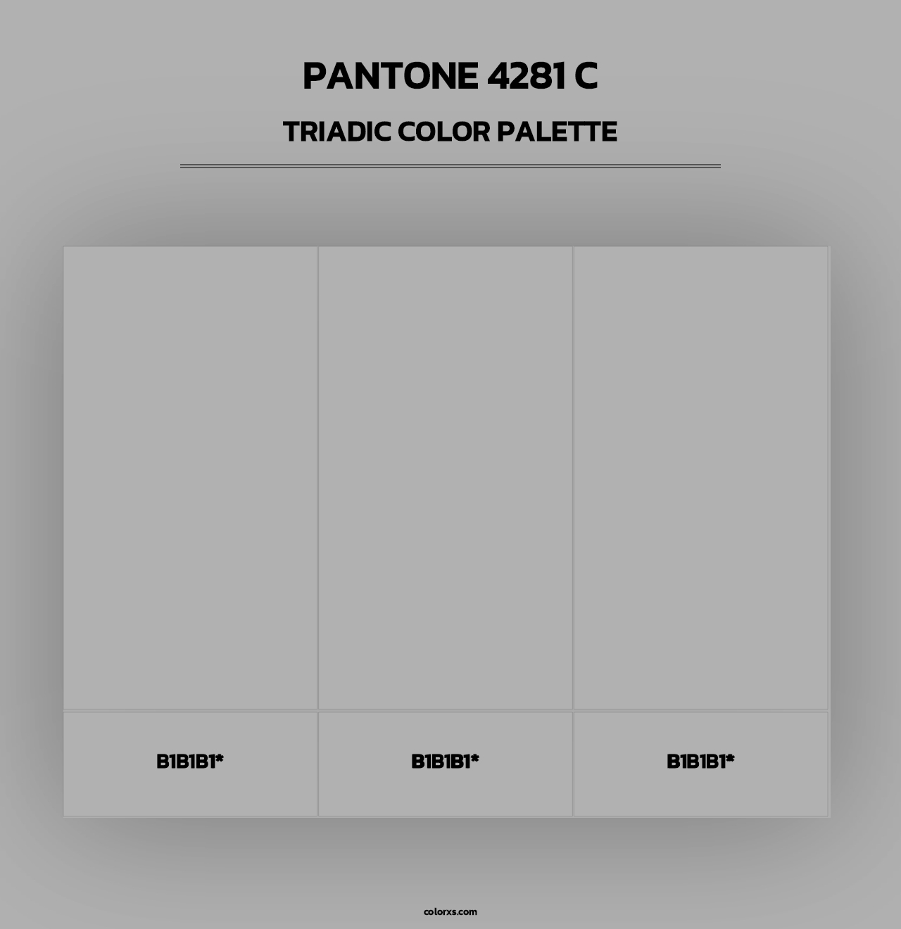 PANTONE 4281 C - Triadic Color Palette