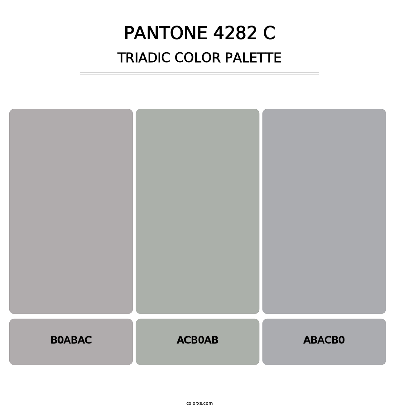 PANTONE 4282 C - Triadic Color Palette