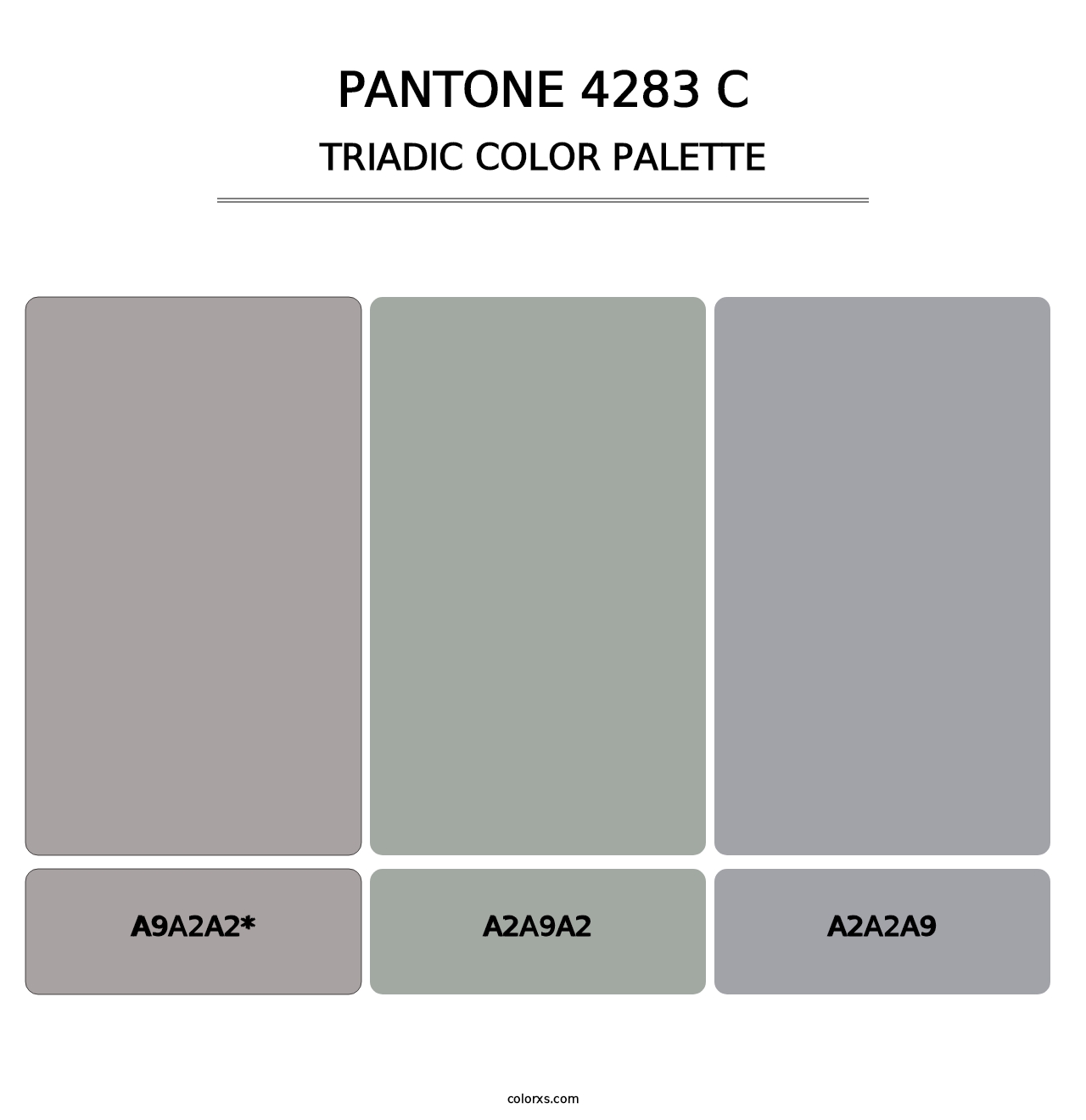 PANTONE 4283 C - Triadic Color Palette