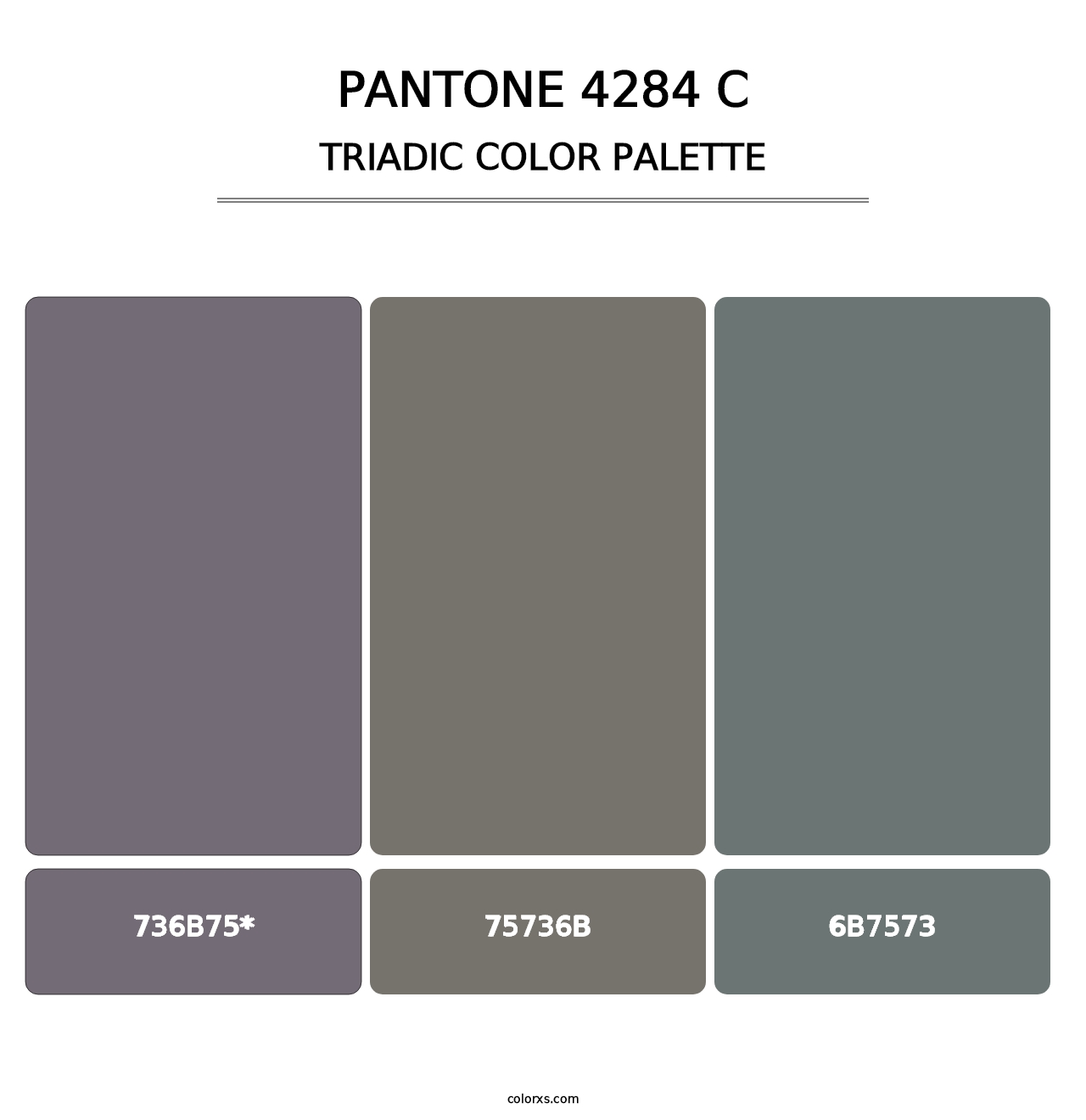 PANTONE 4284 C - Triadic Color Palette