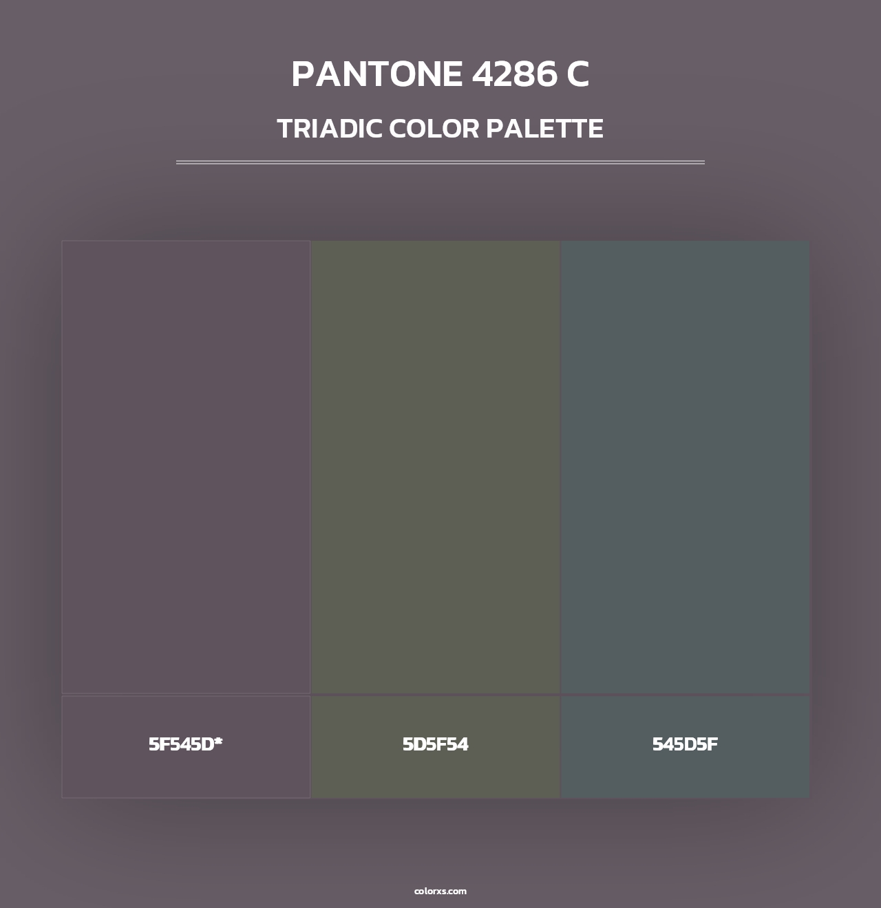PANTONE 4286 C - Triadic Color Palette