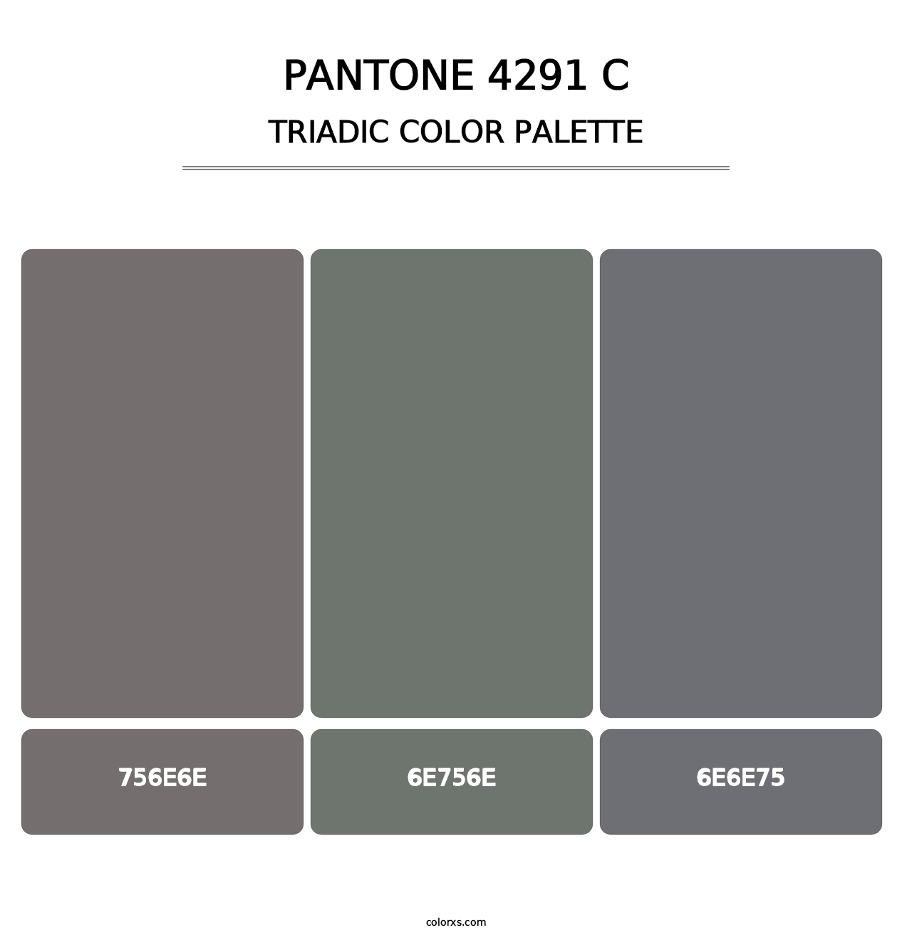 PANTONE 4291 C - Triadic Color Palette