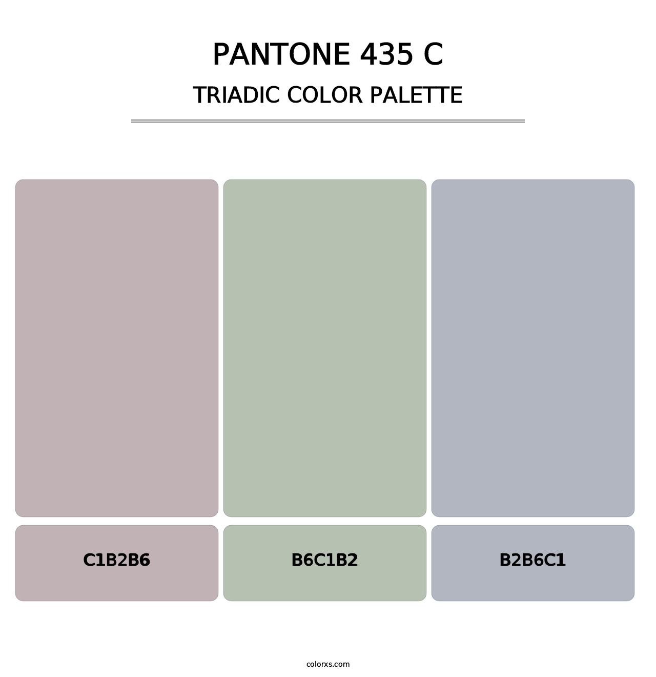 PANTONE 435 C - Triadic Color Palette