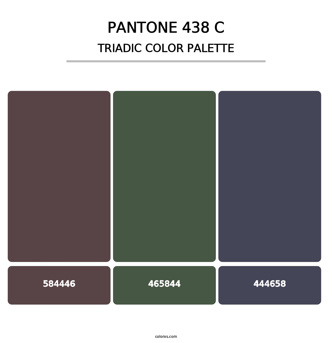 PANTONE 438 C - Triadic Color Palette