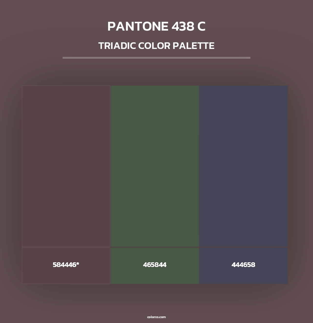PANTONE 438 C - Triadic Color Palette