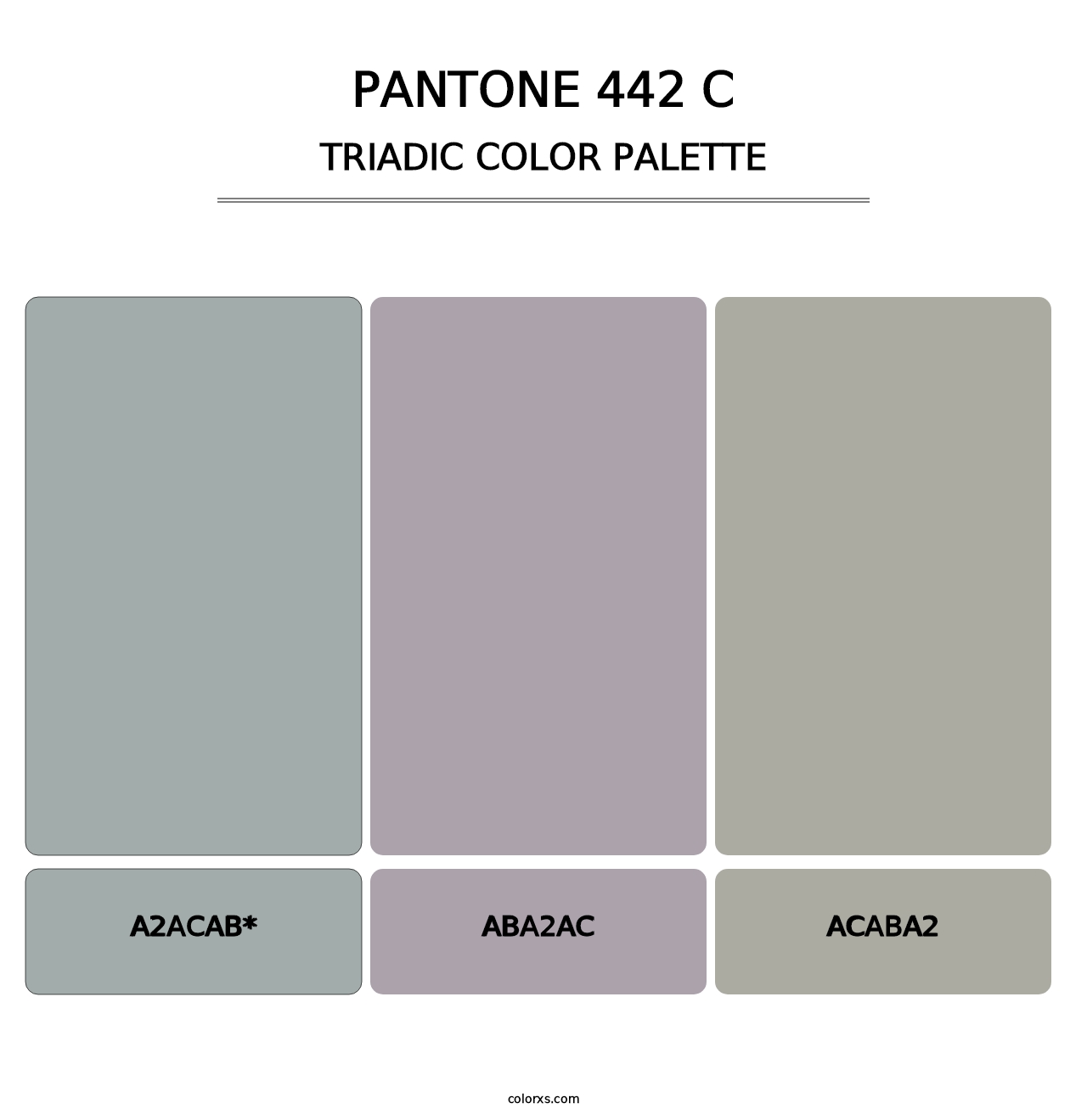 PANTONE 442 C - Triadic Color Palette