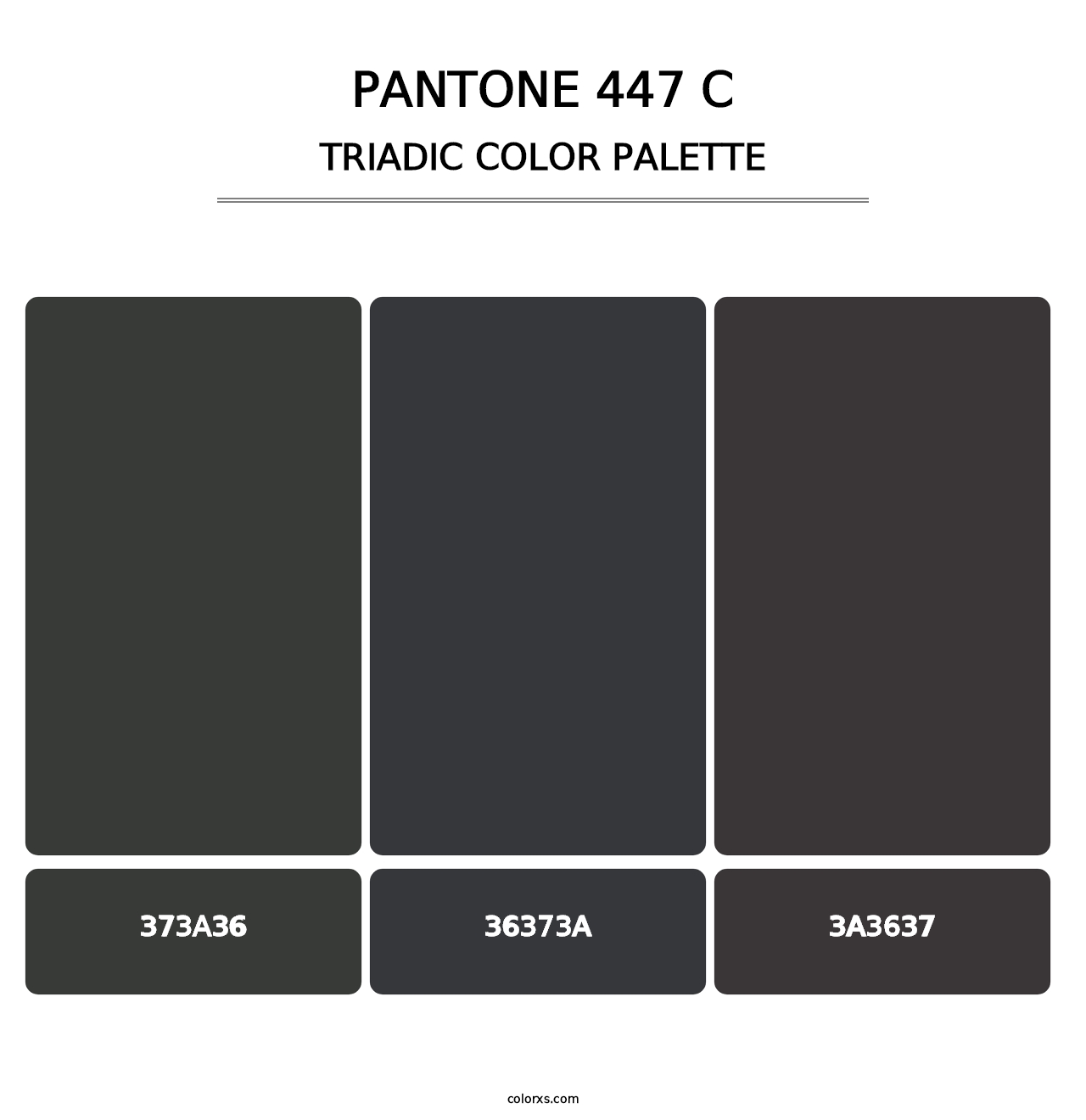 PANTONE 447 C - Triadic Color Palette