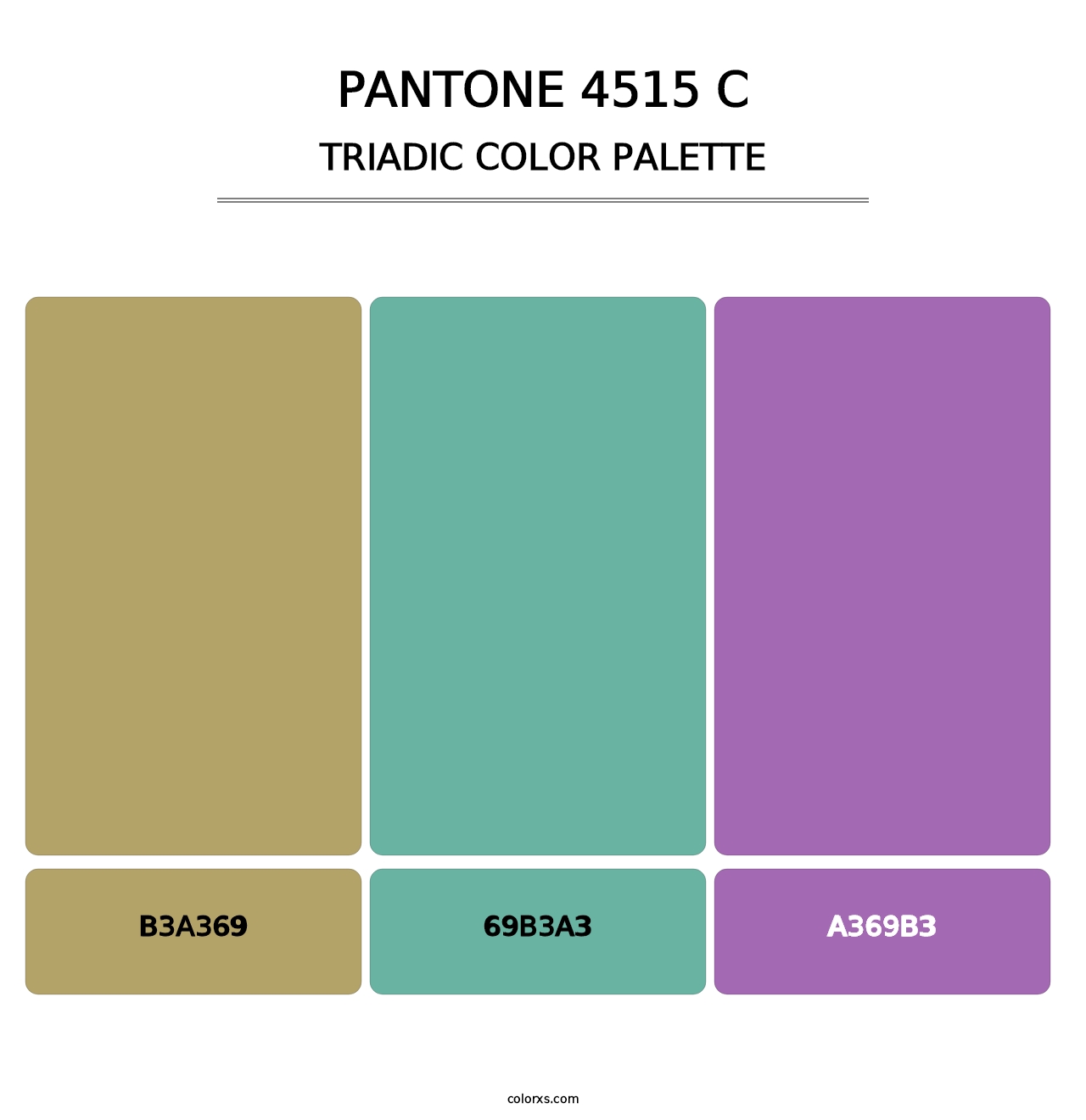 PANTONE 4515 C - Triadic Color Palette