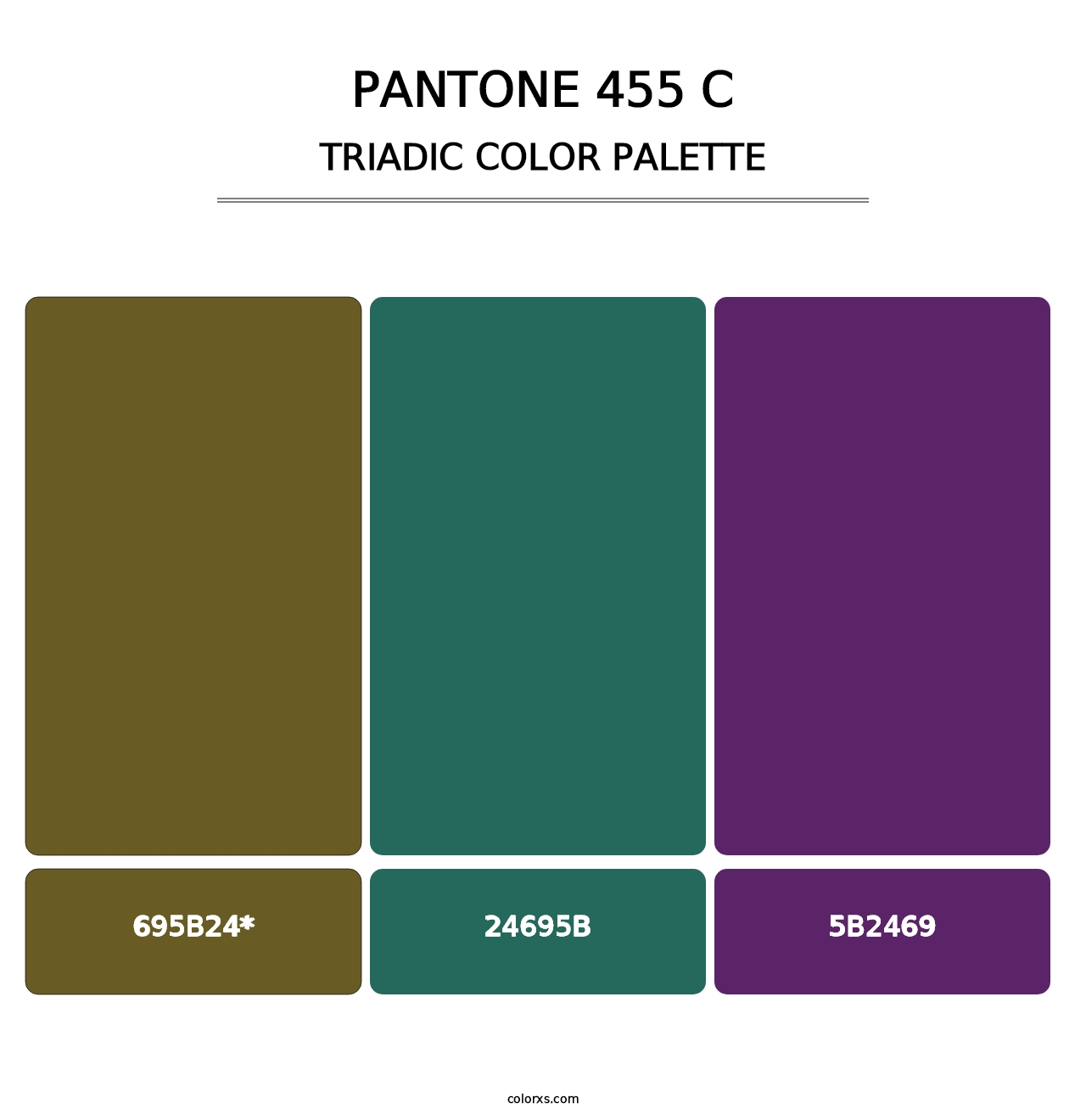 PANTONE 455 C - Triadic Color Palette