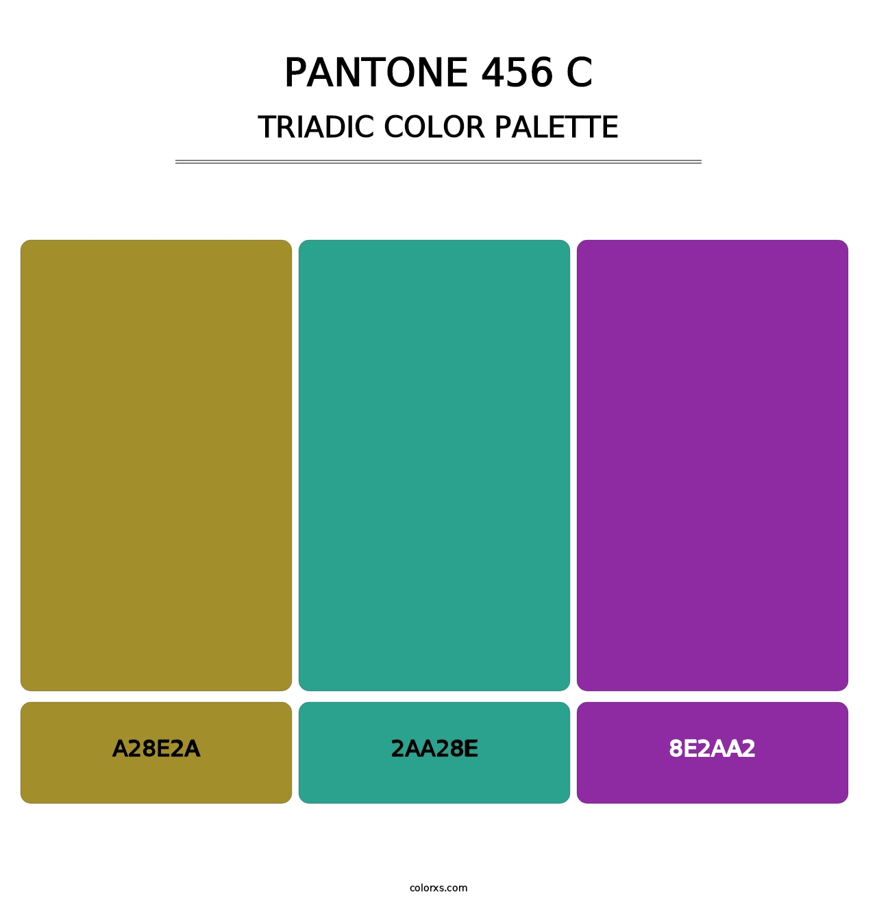 PANTONE 456 C - Triadic Color Palette