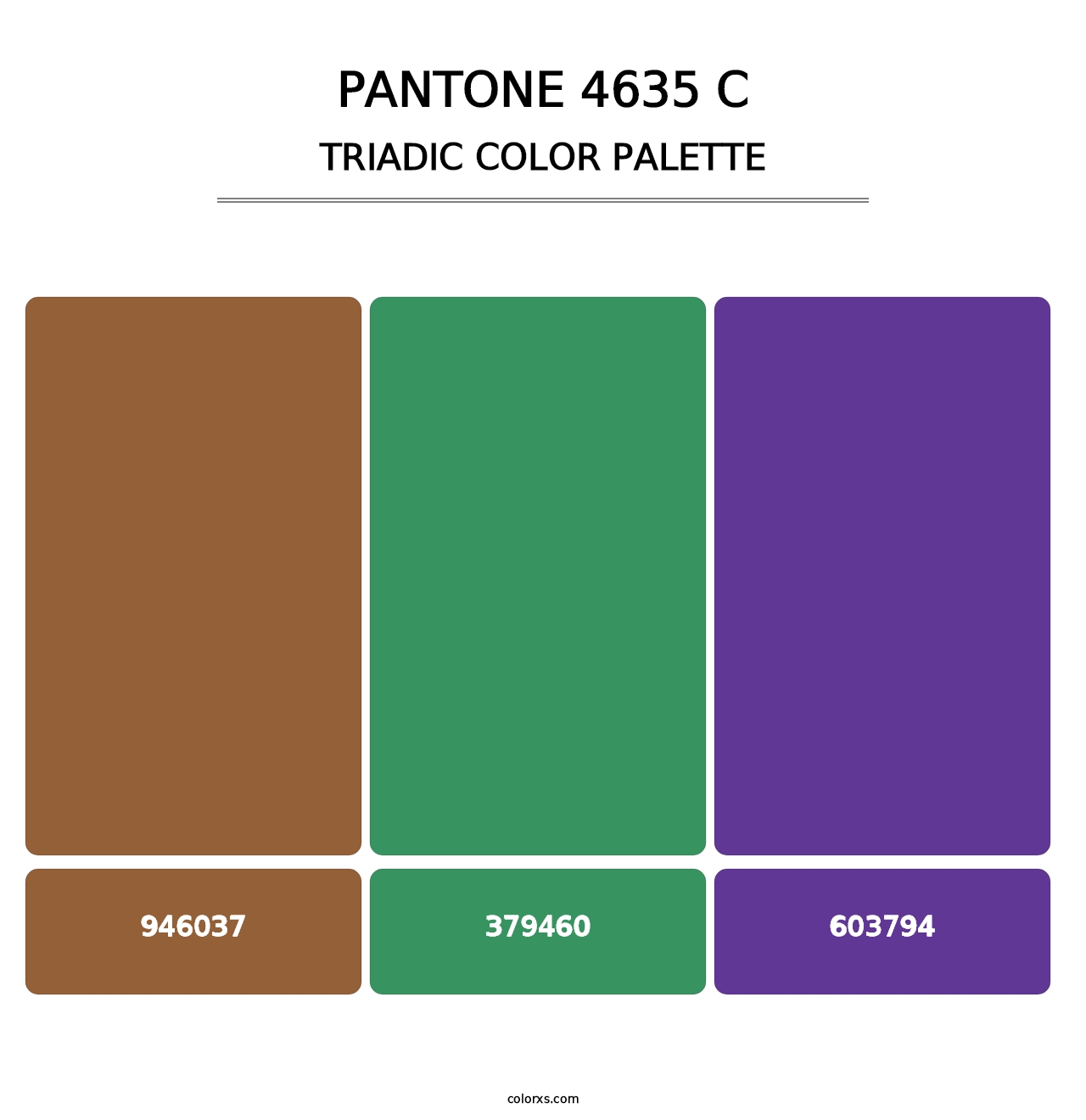 PANTONE 4635 C - Triadic Color Palette