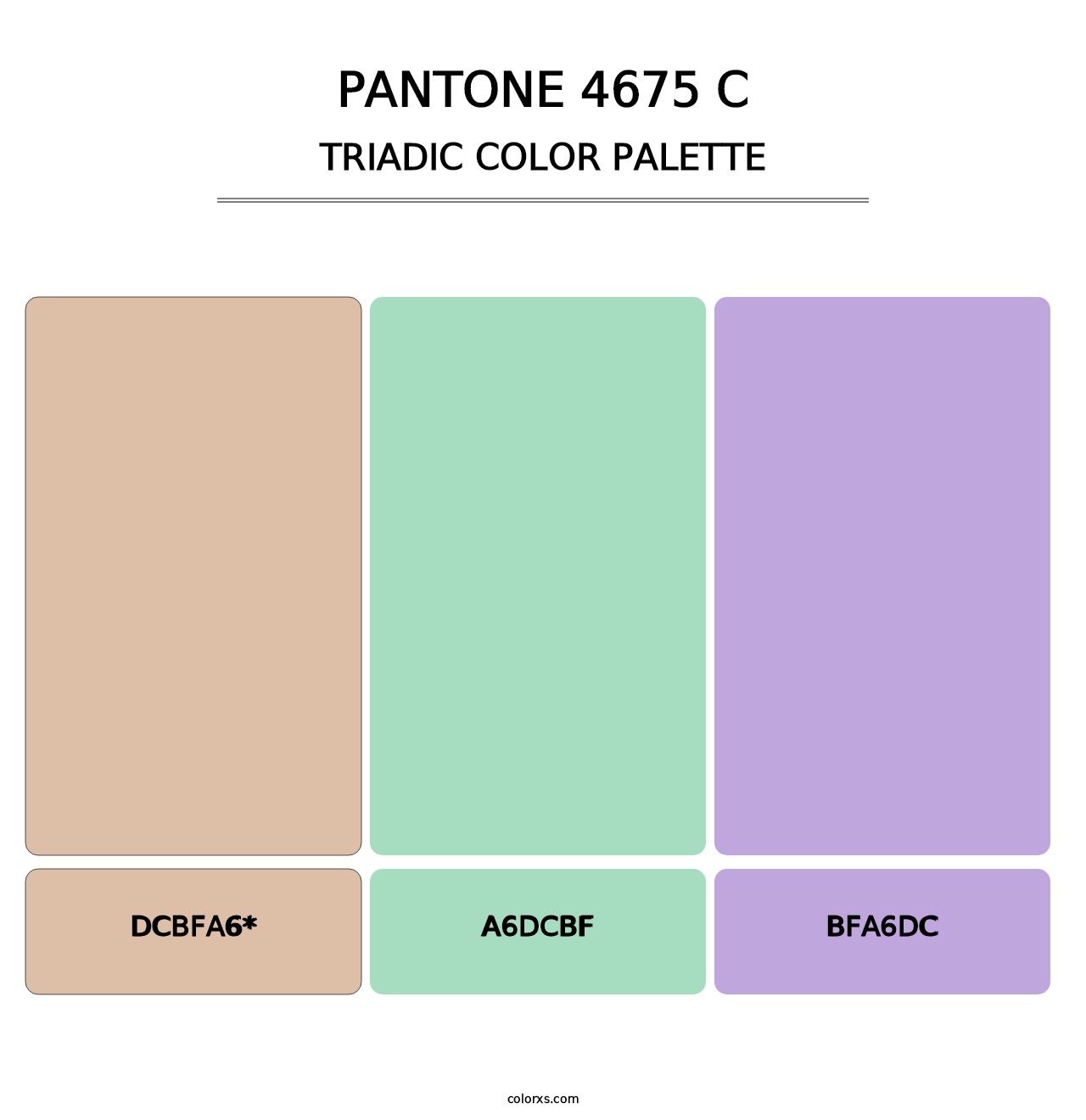 PANTONE 4675 C - Triadic Color Palette