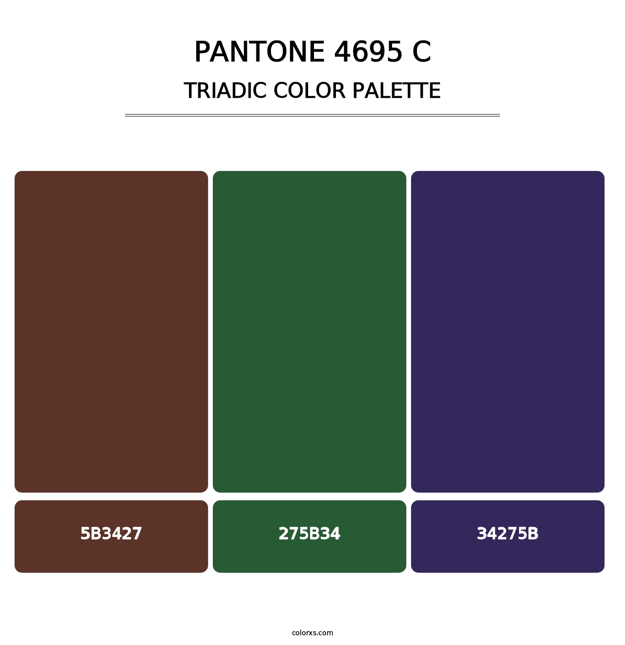 PANTONE 4695 C - Triadic Color Palette