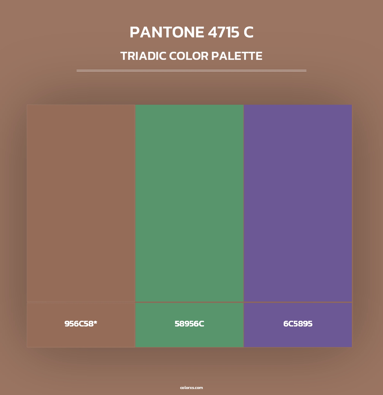 PANTONE 4715 C - Triadic Color Palette