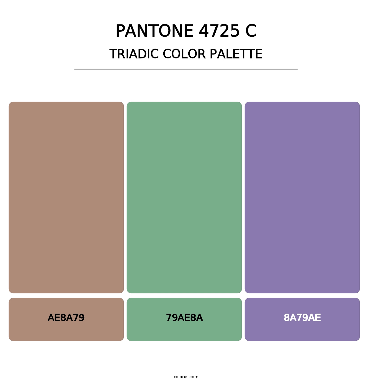 PANTONE 4725 C - Triadic Color Palette
