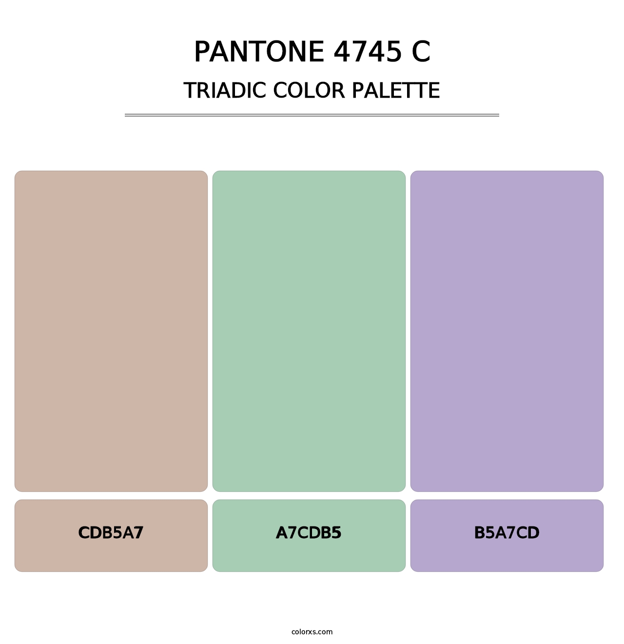 PANTONE 4745 C - Triadic Color Palette