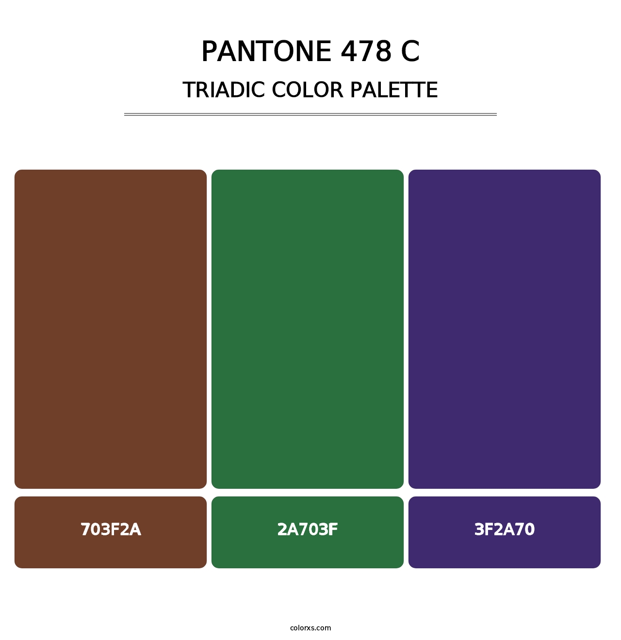 PANTONE 478 C - Triadic Color Palette