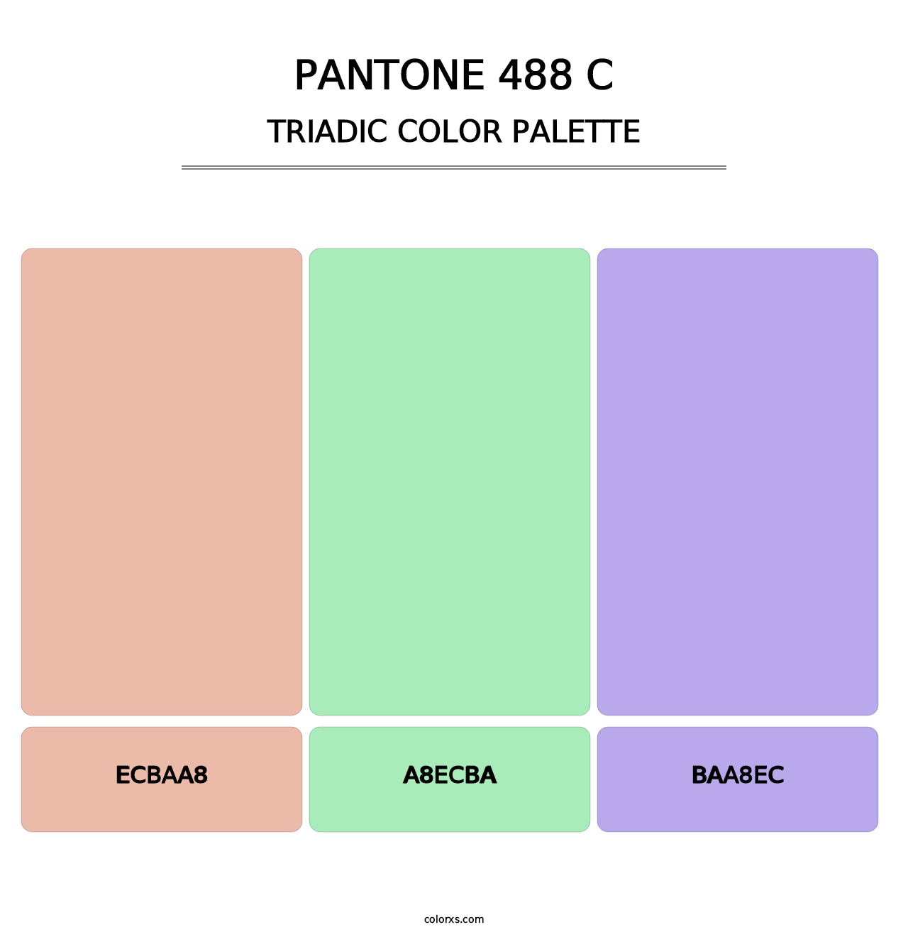 PANTONE 488 C - Triadic Color Palette