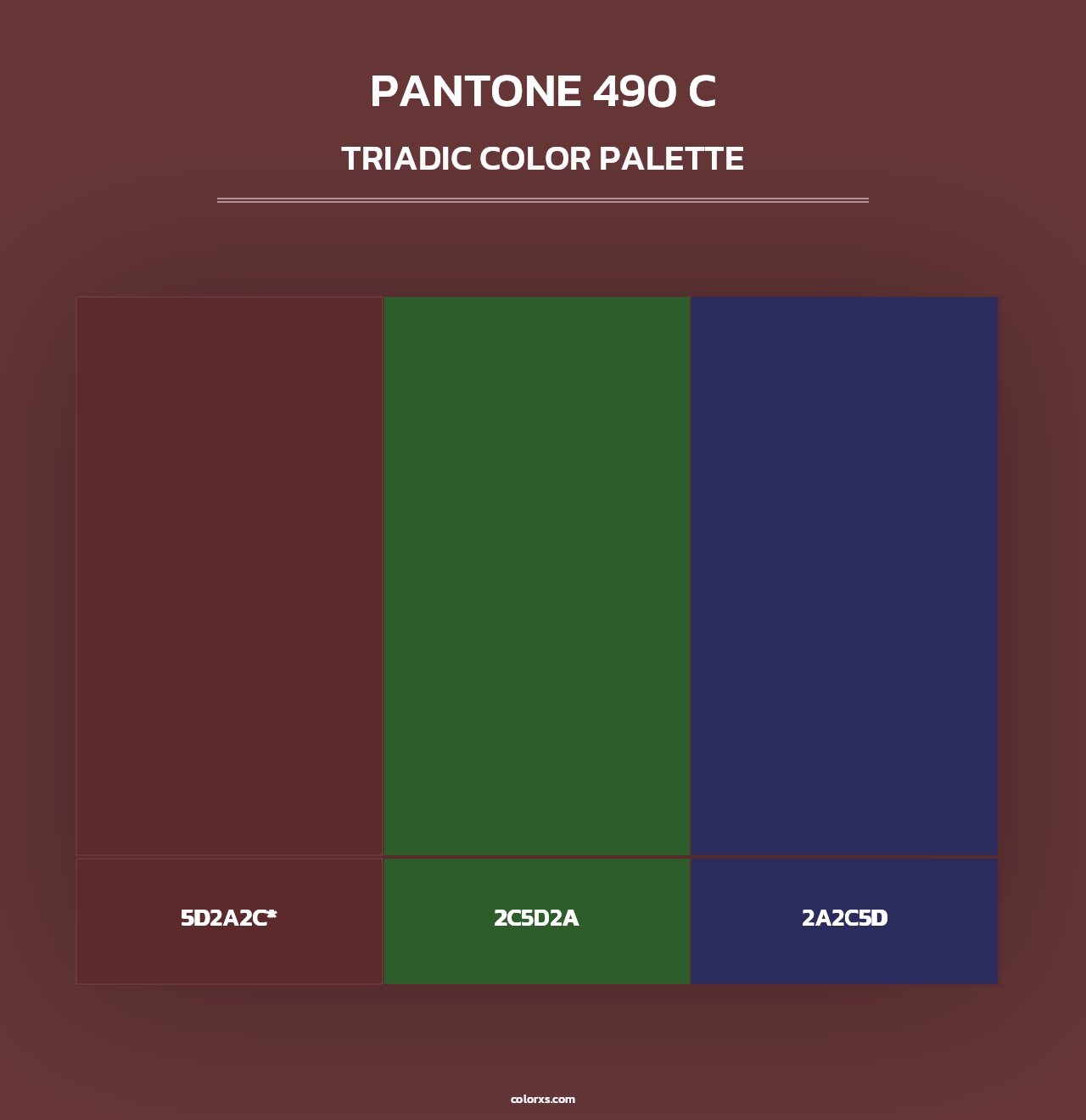 PANTONE 490 C - Triadic Color Palette