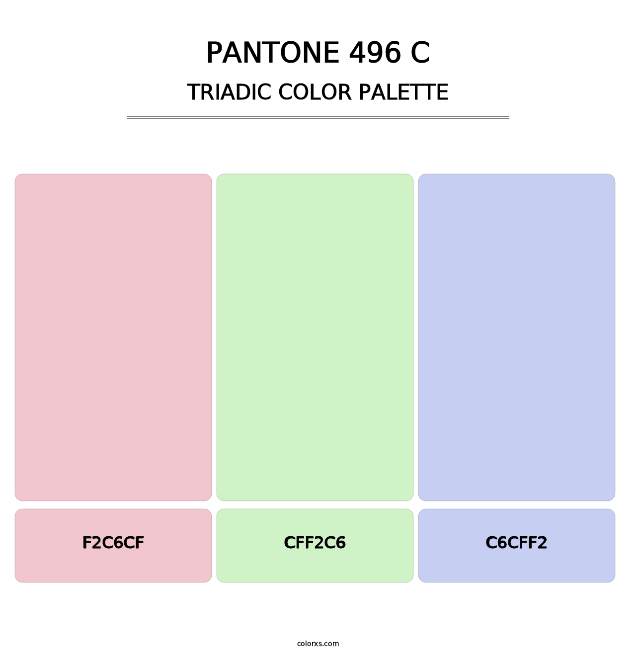 PANTONE 496 C - Triadic Color Palette