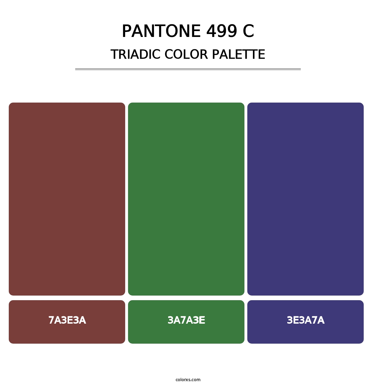 PANTONE 499 C - Triadic Color Palette