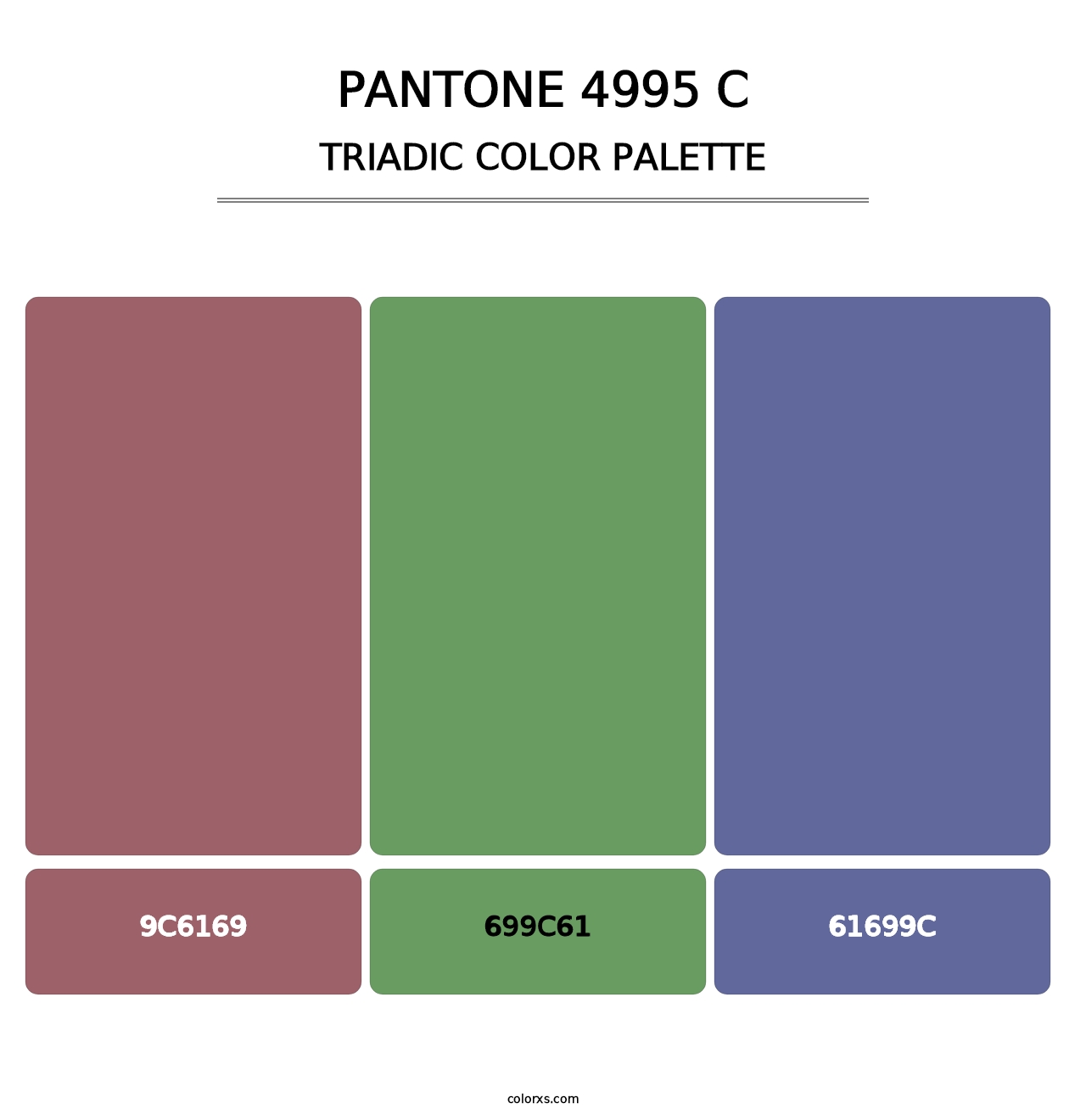 PANTONE 4995 C - Triadic Color Palette