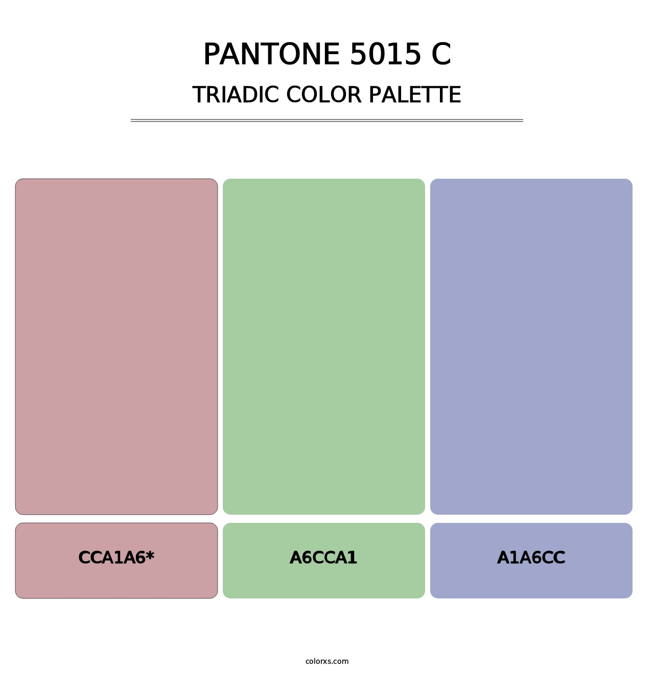 PANTONE 5015 C - Triadic Color Palette