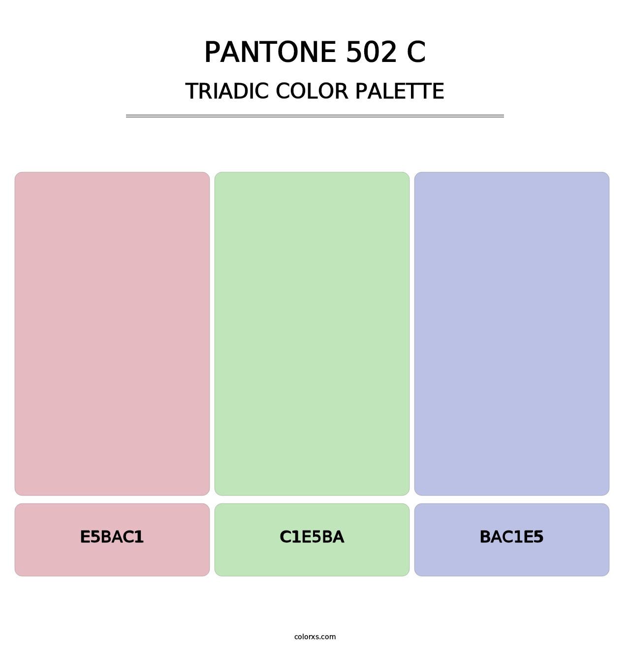 PANTONE 502 C - Triadic Color Palette