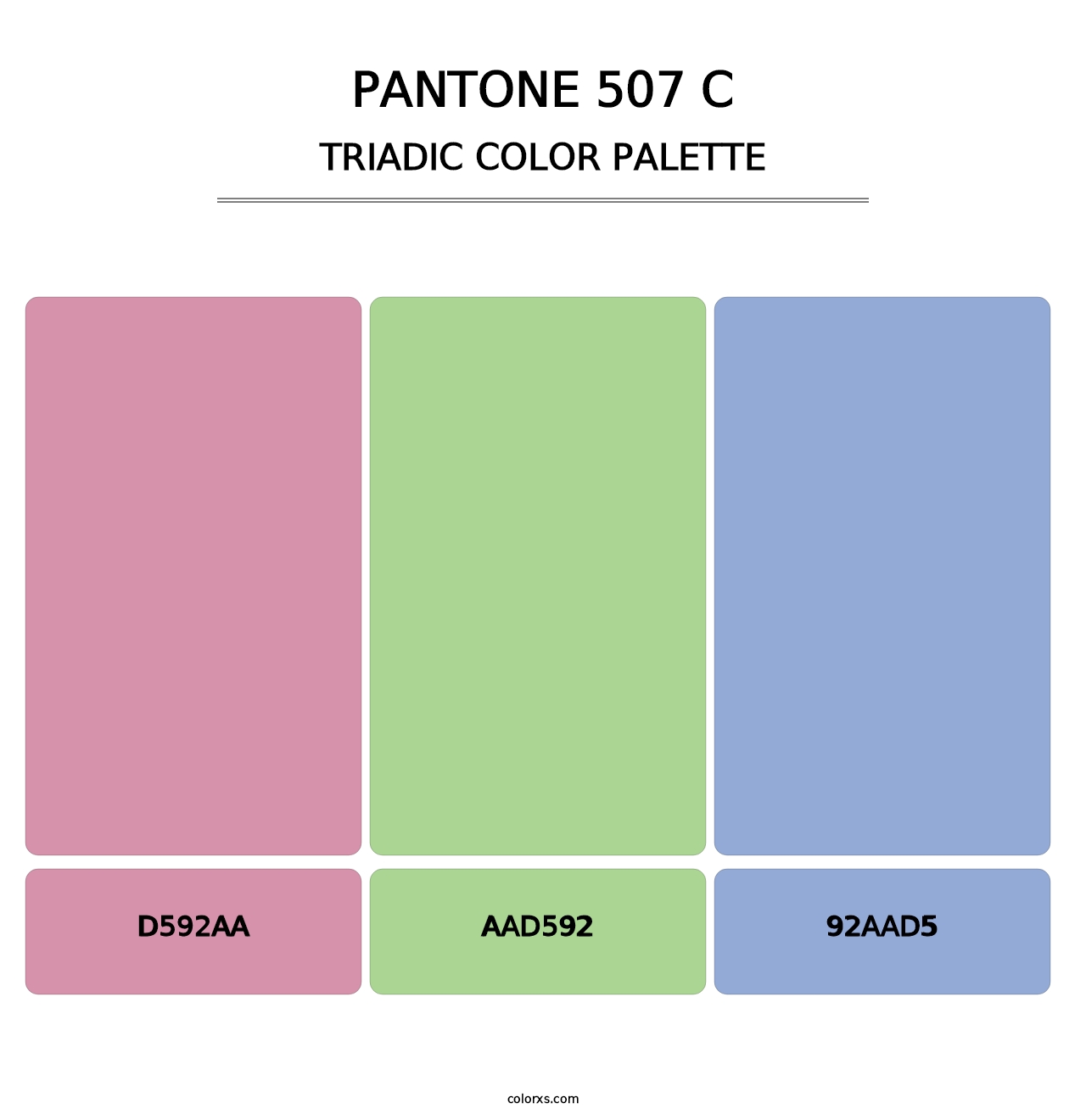 PANTONE 507 C - Triadic Color Palette