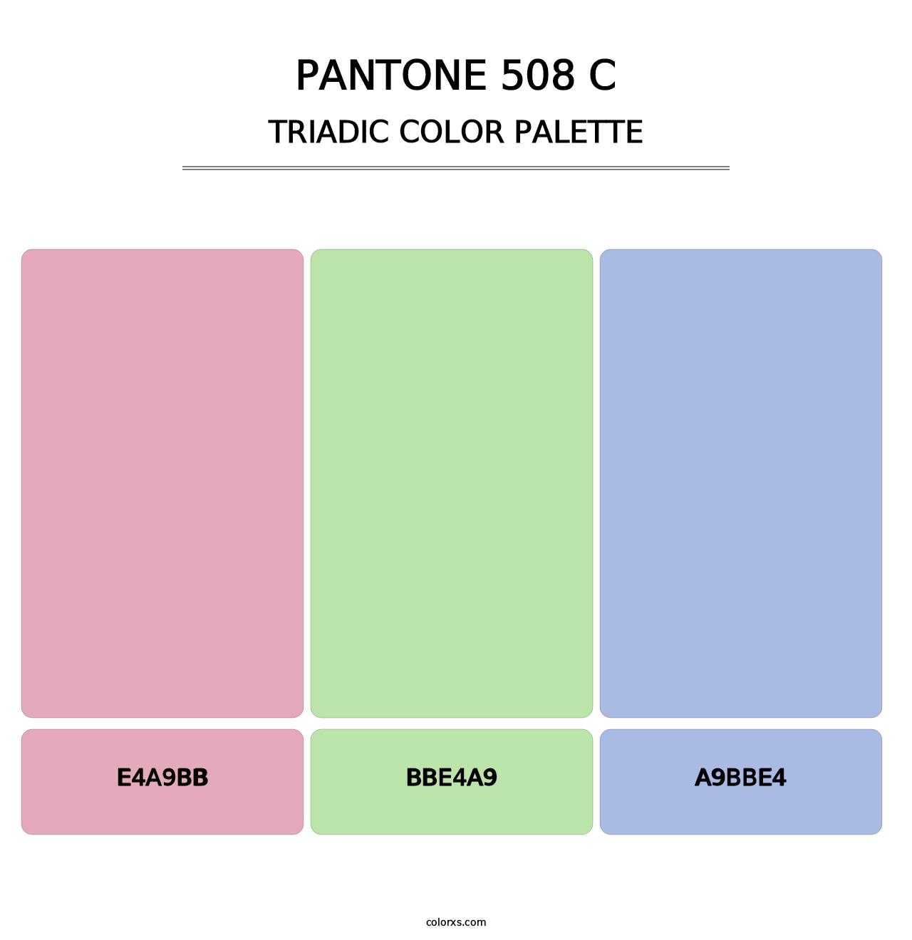 PANTONE 508 C - Triadic Color Palette