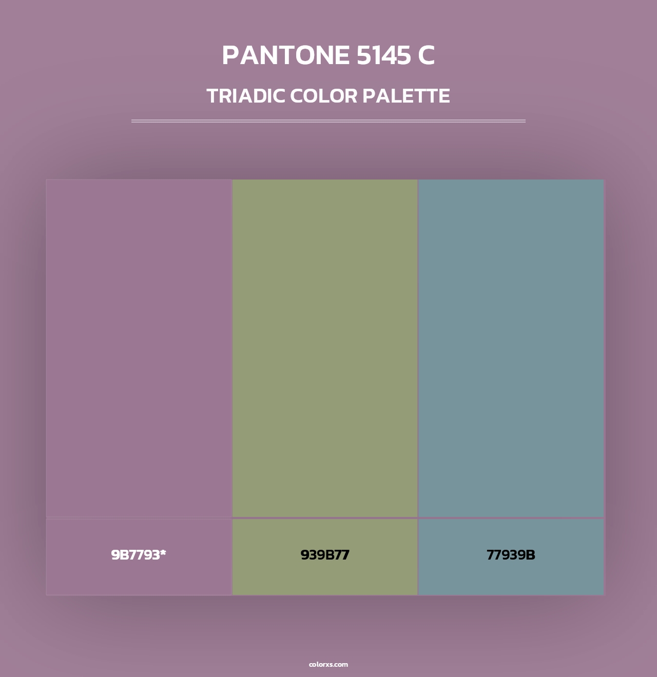 PANTONE 5145 C - Triadic Color Palette