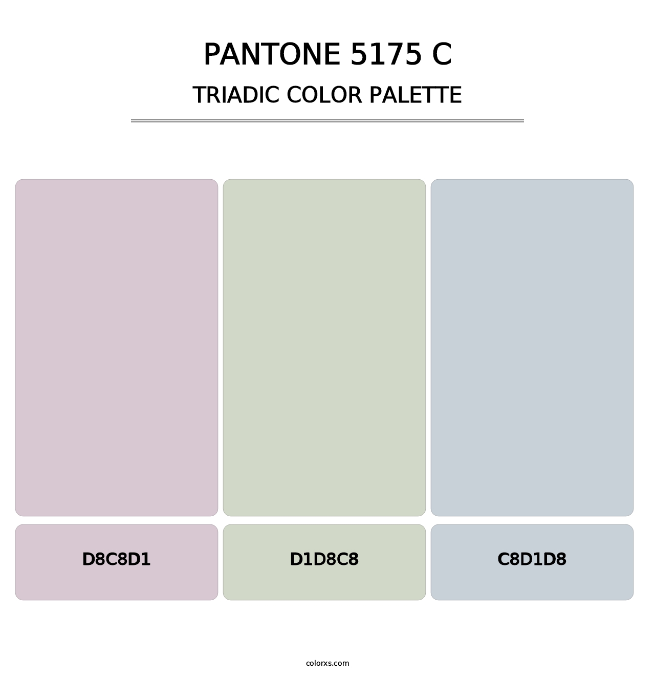 PANTONE 5175 C - Triadic Color Palette